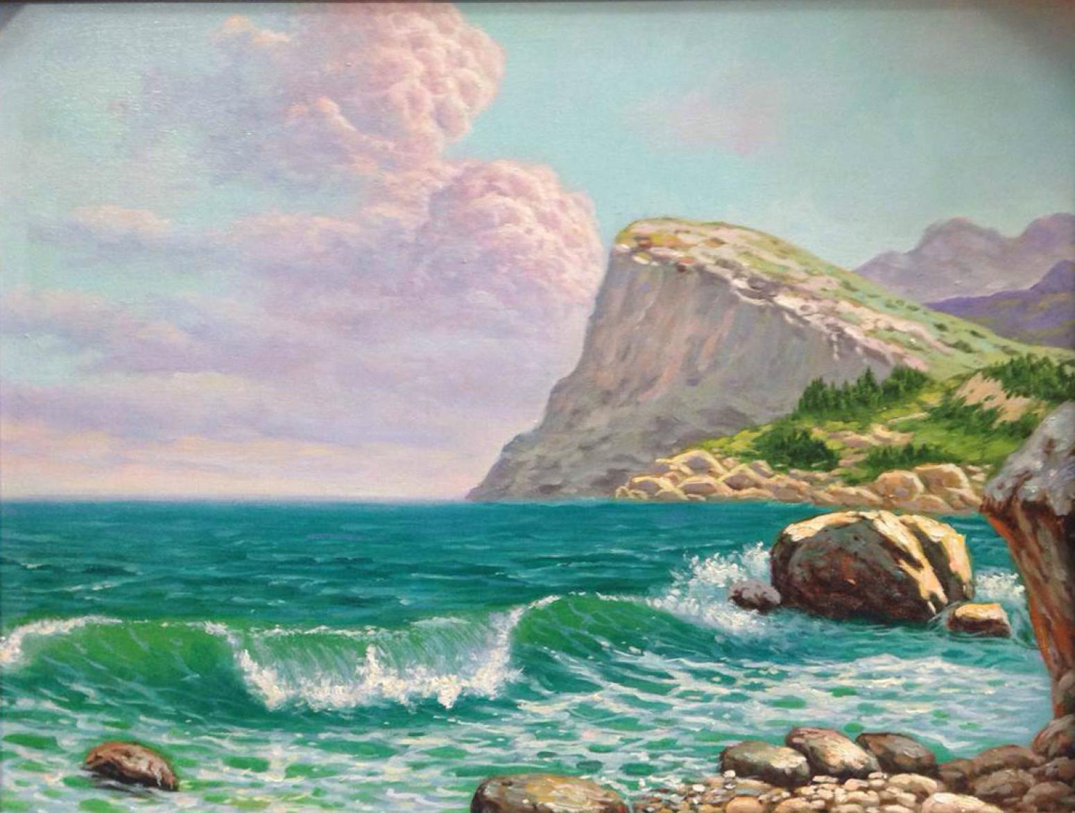 莫明標油畫作品《【海浪】作者莫明標》【圖0】