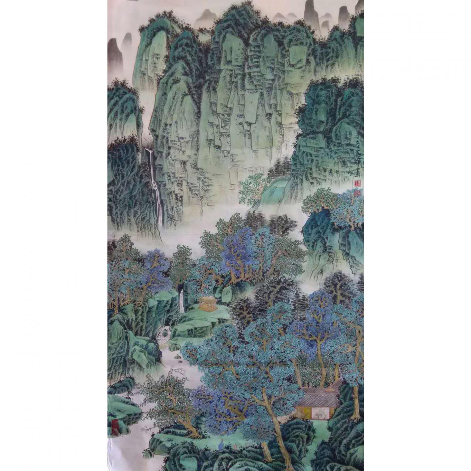 唐再輝國畫作品《【隱居圖】作者唐再輝》