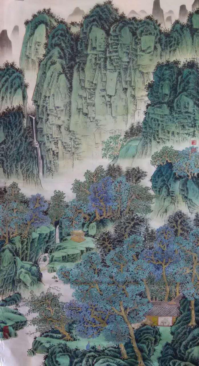 唐再輝國畫作品《【隱居圖】作者唐再輝》【圖0】