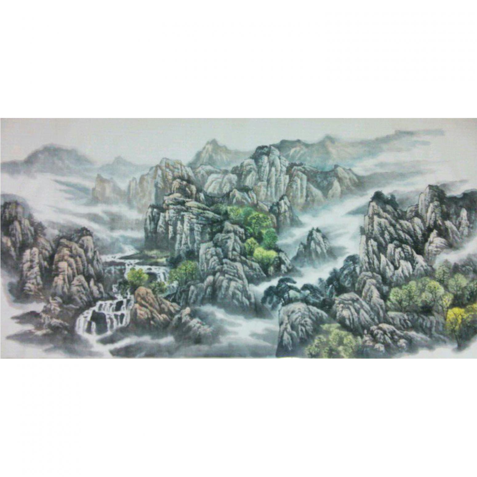 王功國(guó)畫作品《【山水1】作者王功》