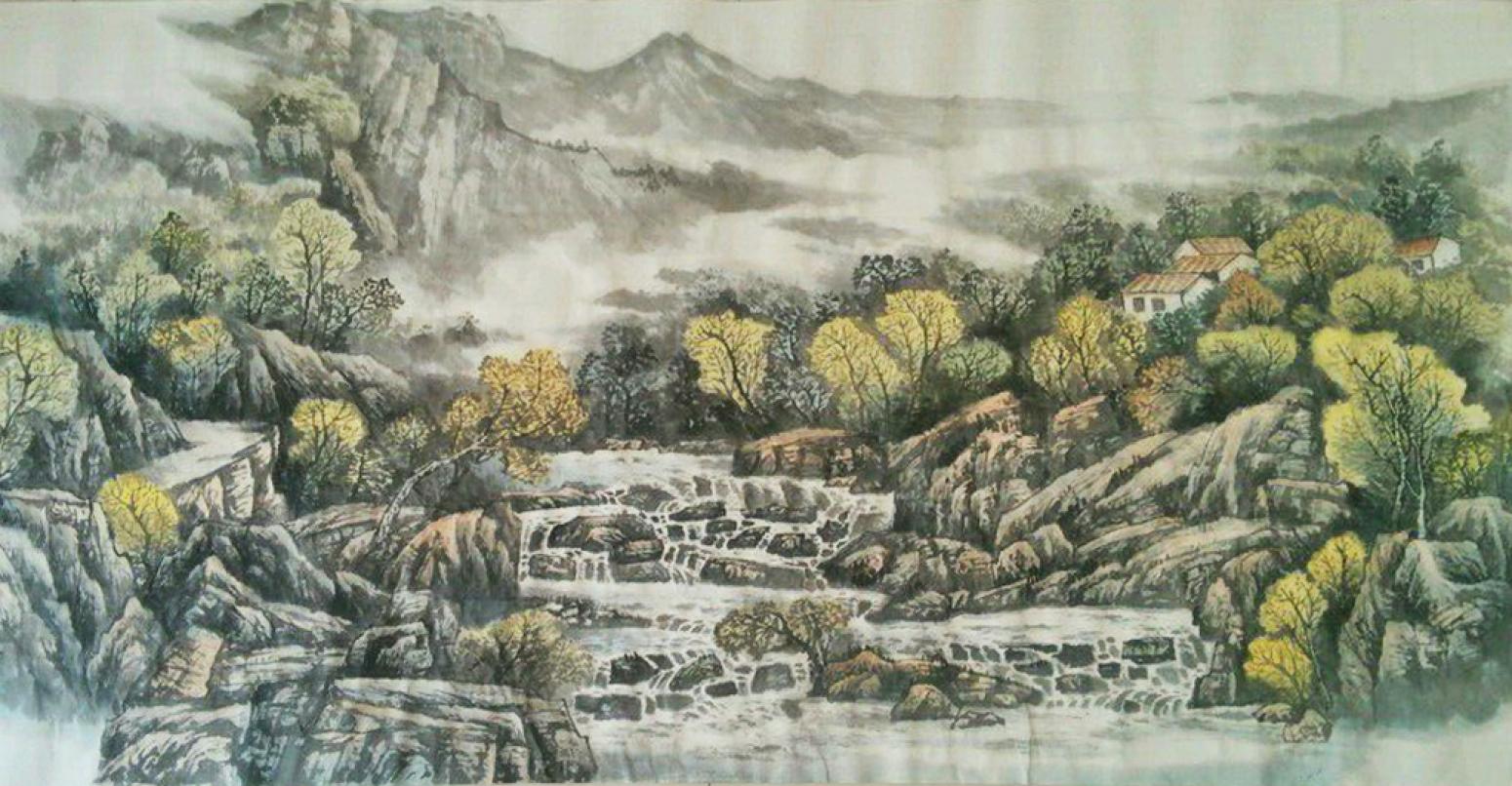 王功國畫作品《【山水4】作者王功》【圖0】