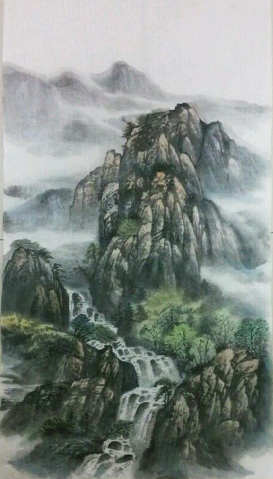 王功國(guó)畫(huà)作品《【山水9】作者王功》【圖0】