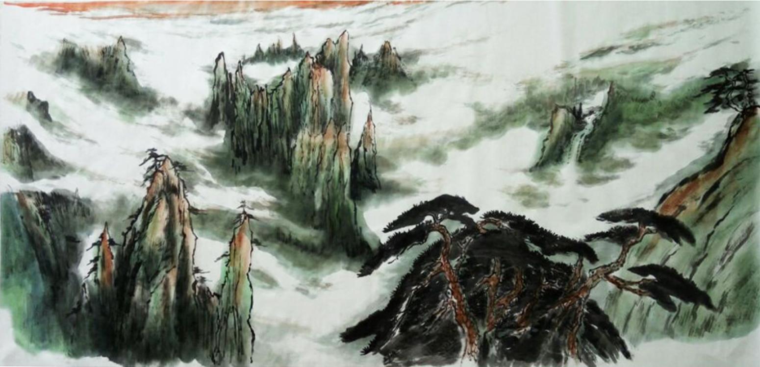 章榮康國(guó)畫作品《【山水1】作者章榮康》【圖0】