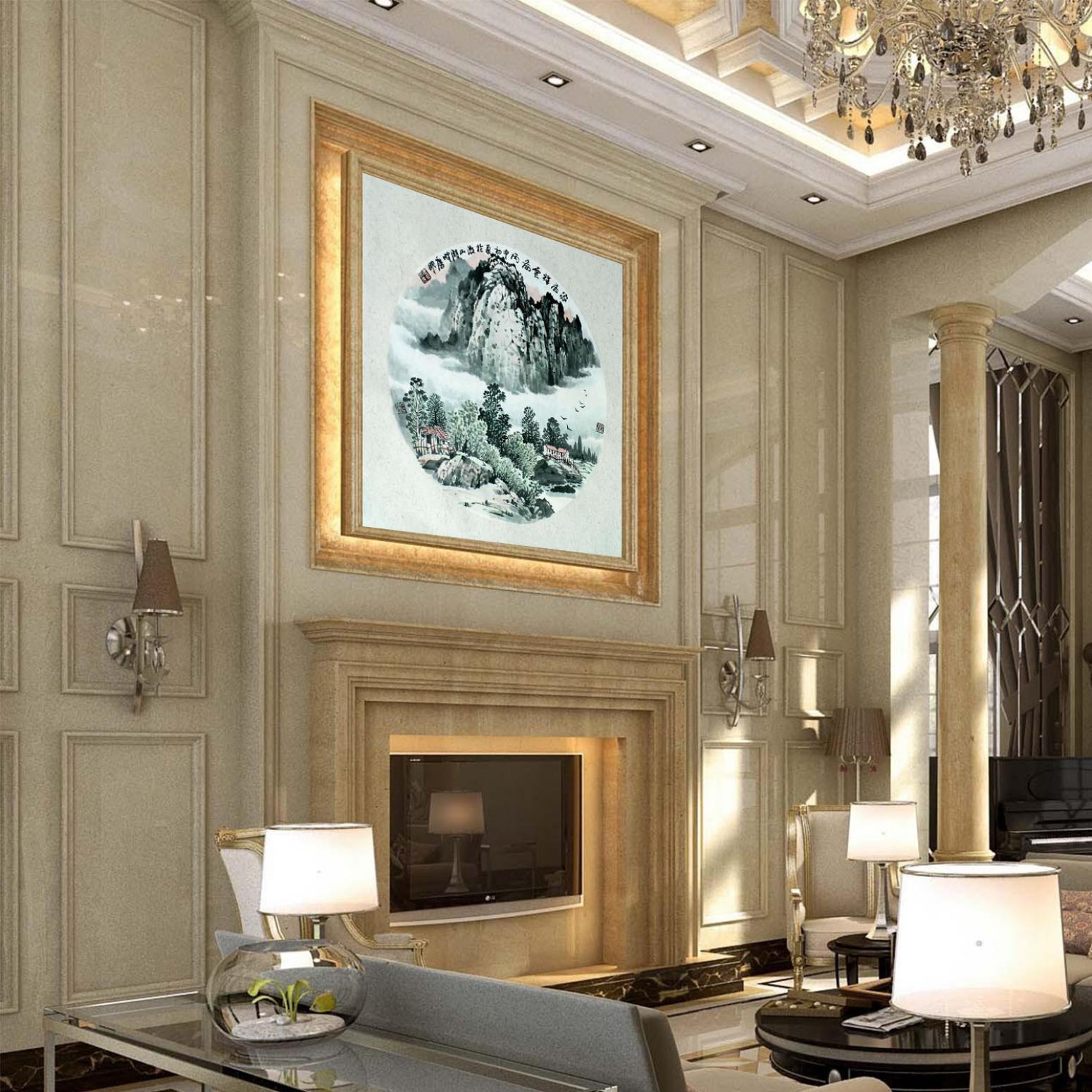 陳慶明國畫作品《【家居祥云處】作者陳慶明》【圖3】