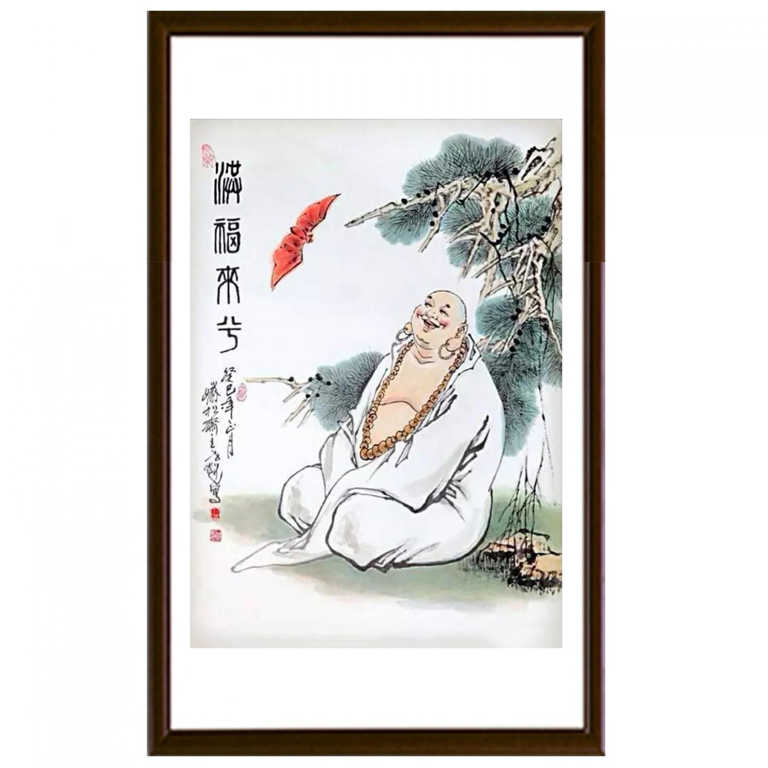 竇世魁國畫作品《人物畫-福來兮》【圖2】