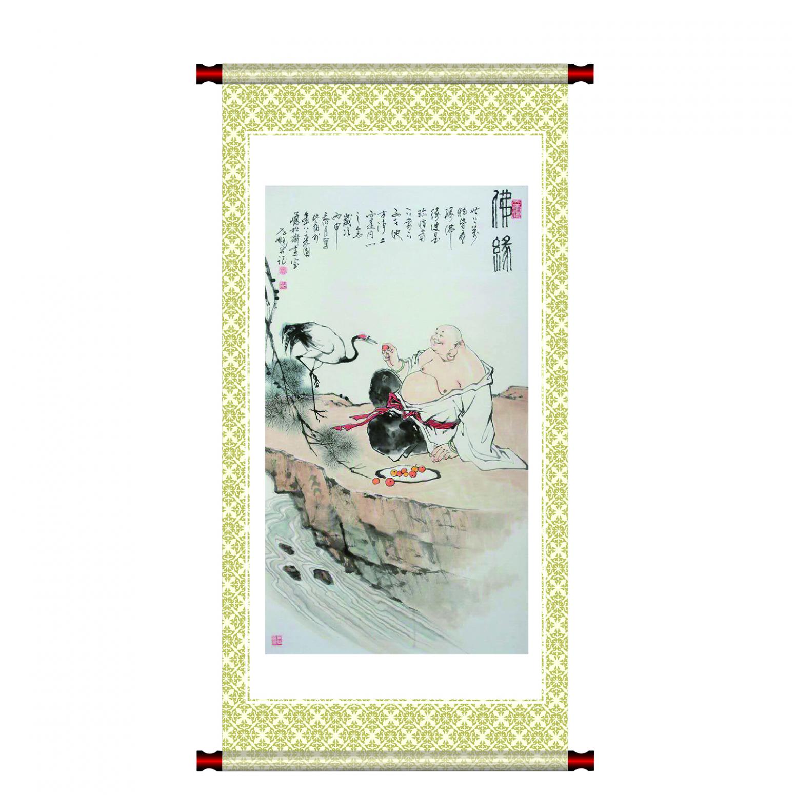 竇世魁國(guó)畫(huà)作品《人物畫(huà)-佛緣》【圖1】