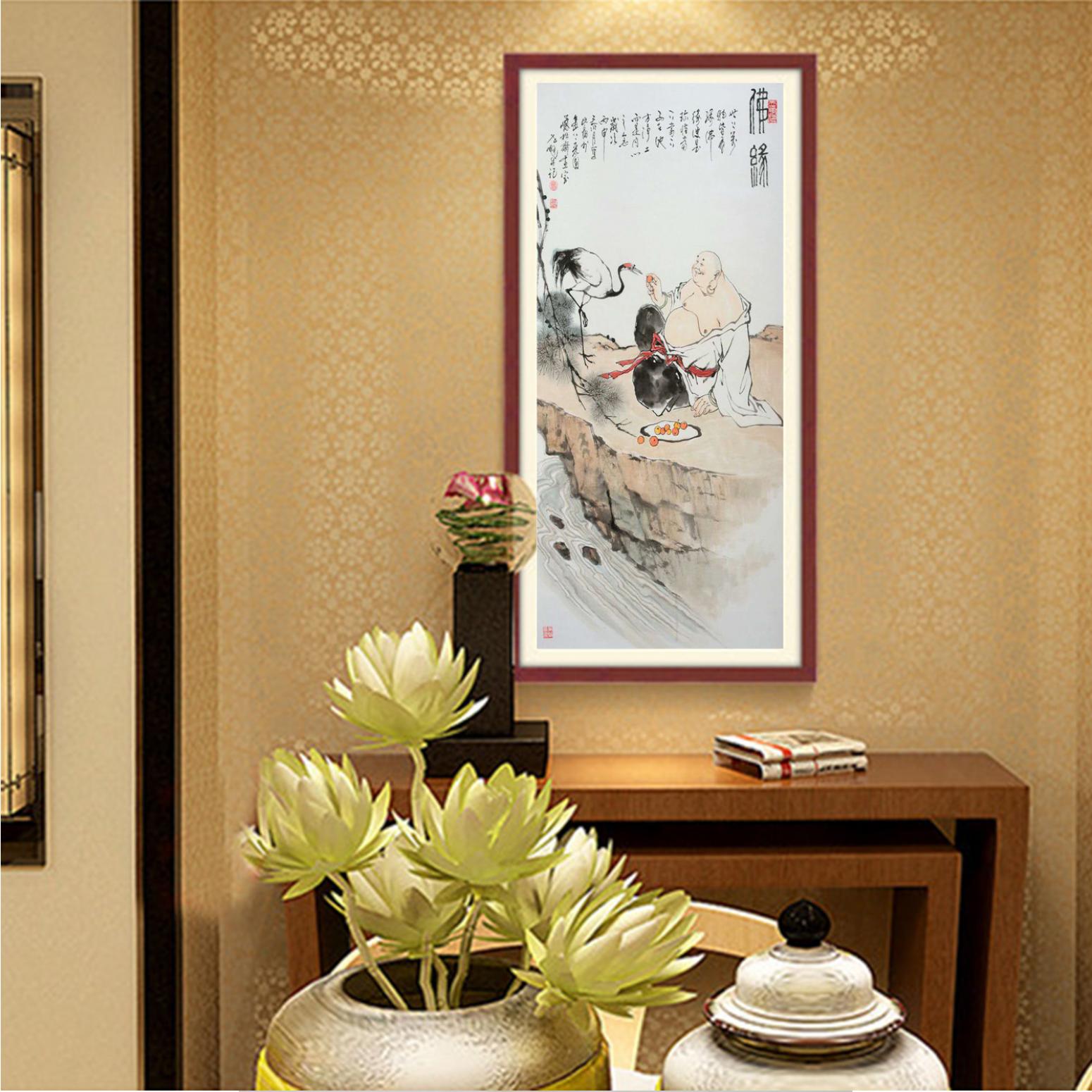 竇世魁國(guó)畫(huà)作品《人物畫(huà)-佛緣》【圖3】