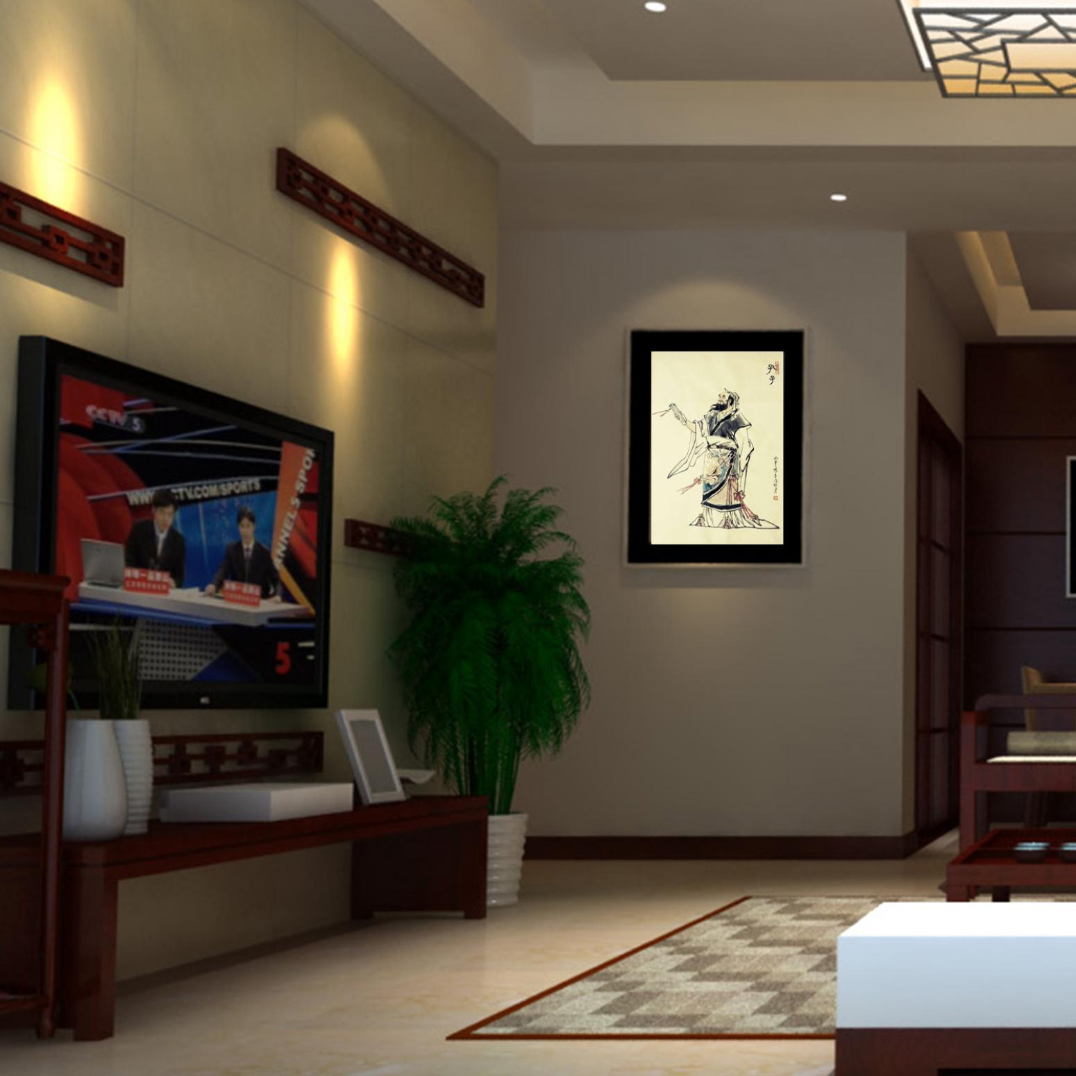 竇世魁國(guó)畫(huà)作品《人物畫(huà)-孔子》【圖3】