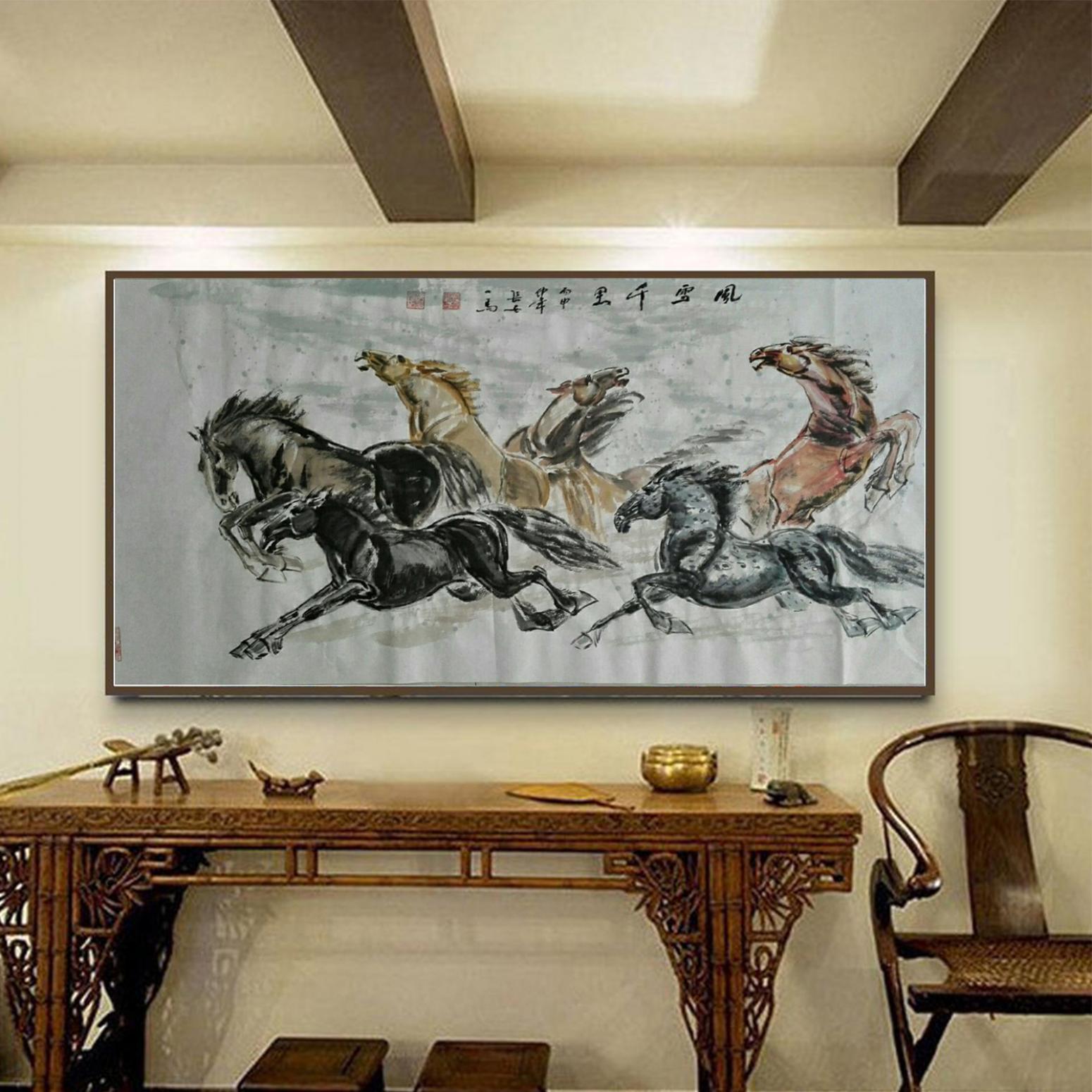 邵西安國畫作品《【風(fēng)馳千里】作者邵西安》【圖3】