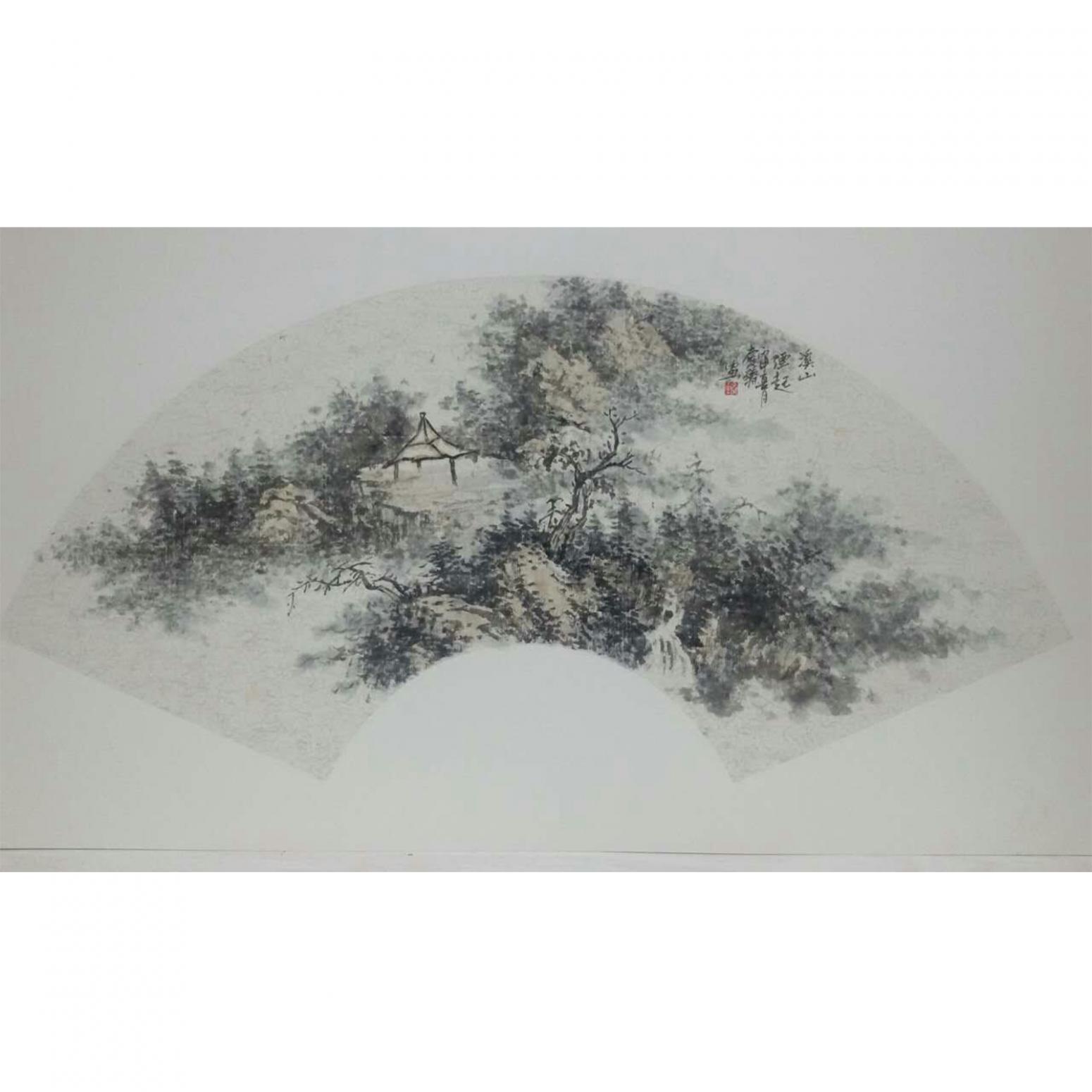莫慶臻國畫作品《【山水1】作者莫慶臻》
