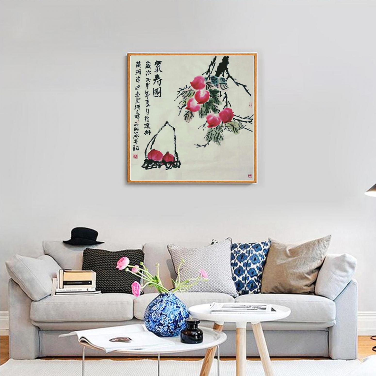 何志勇國畫作品《【賀壽圖】作者何志勇》【圖3】