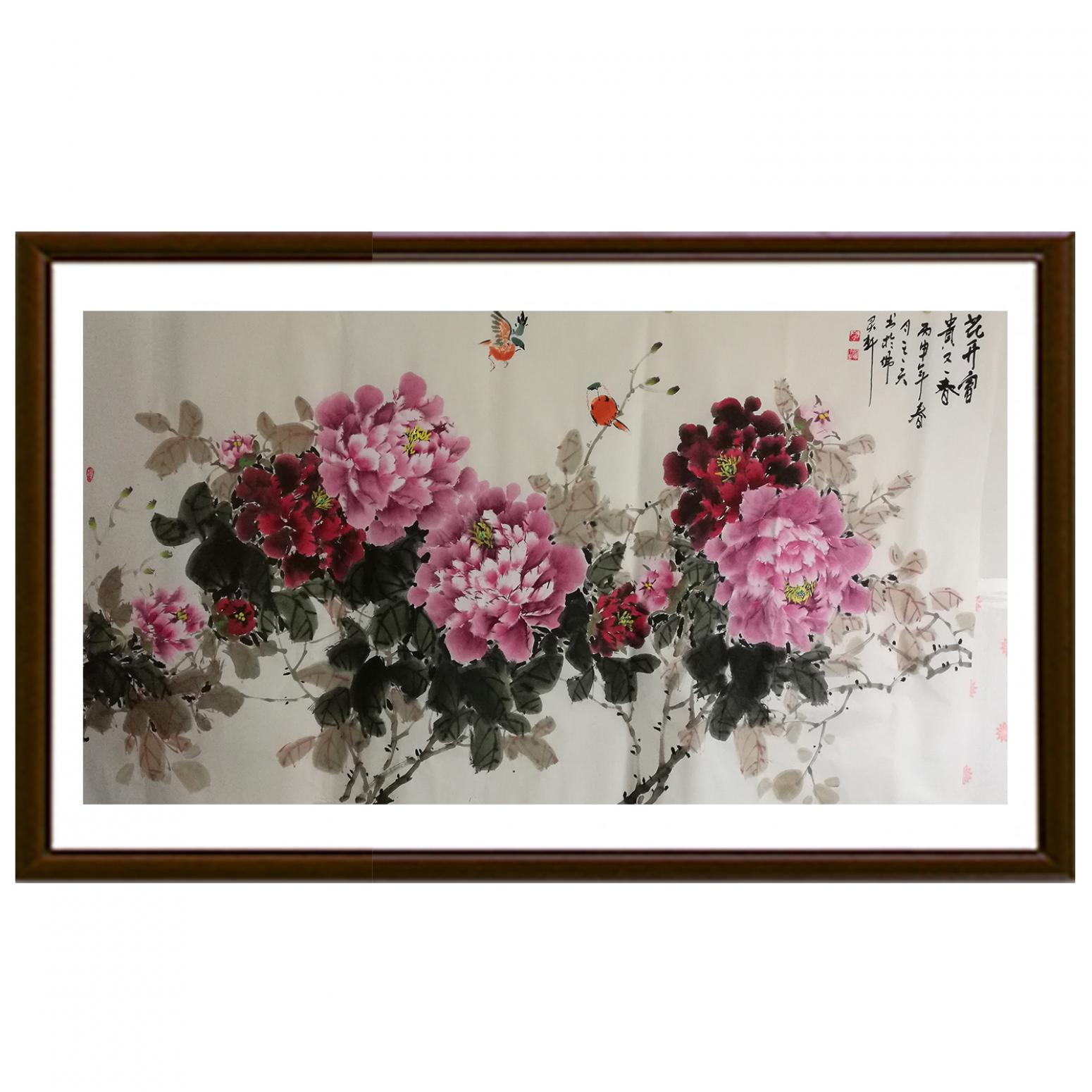 王長泉國畫作品《花開富貴》【圖2】