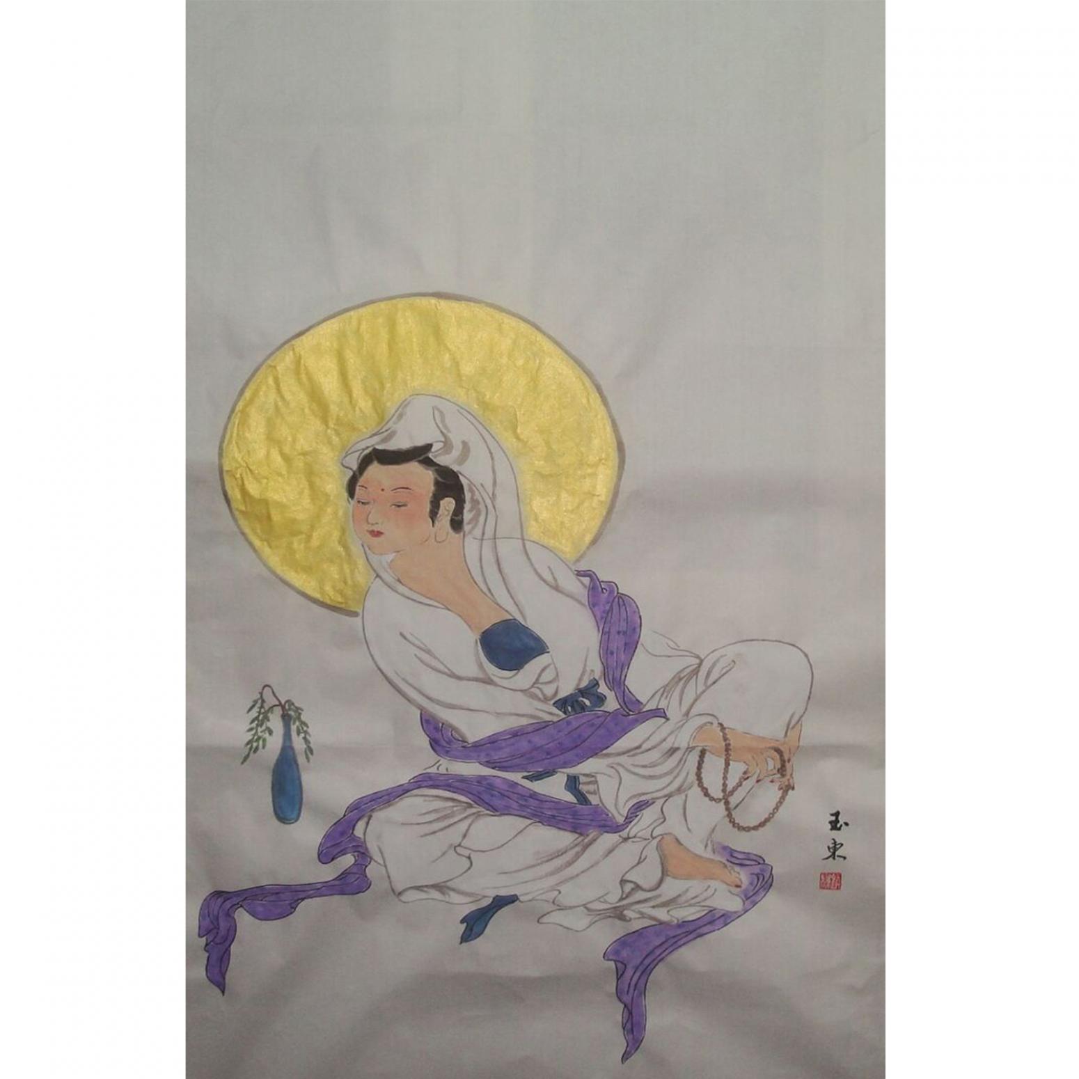 修玉東國畫作品《【觀音】作者修玉東》
