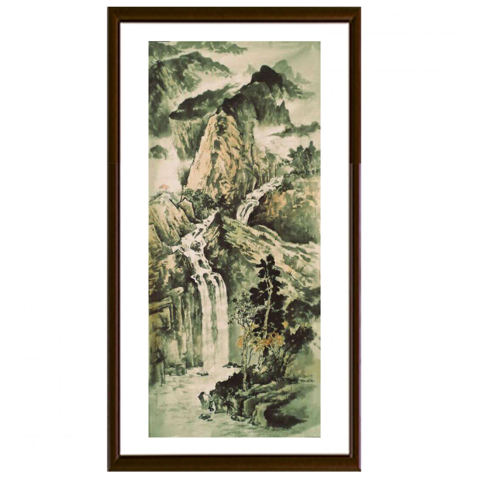 何志勇國畫作品《【流水圖】作者何志勇》【圖2】