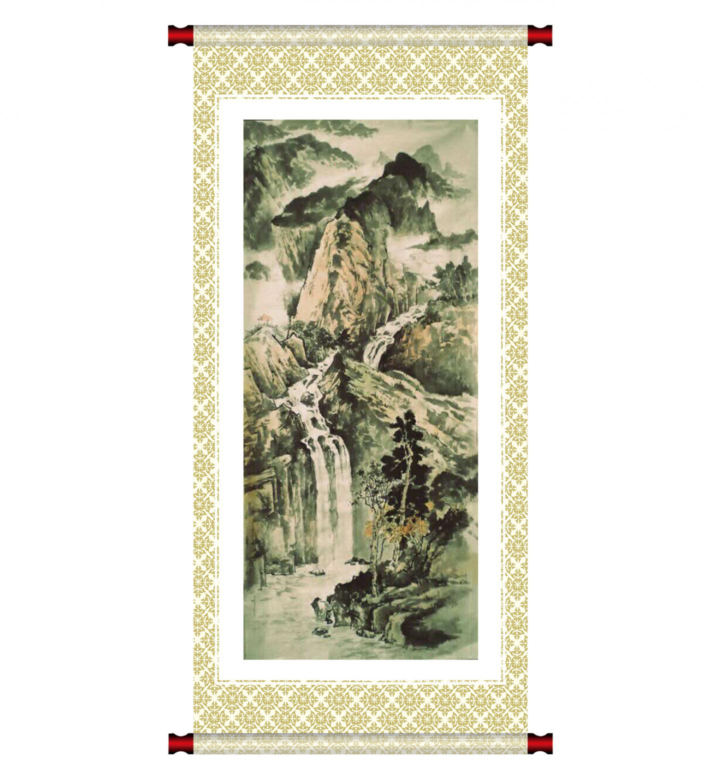 何志勇國畫作品《【流水圖】作者何志勇》【圖1】