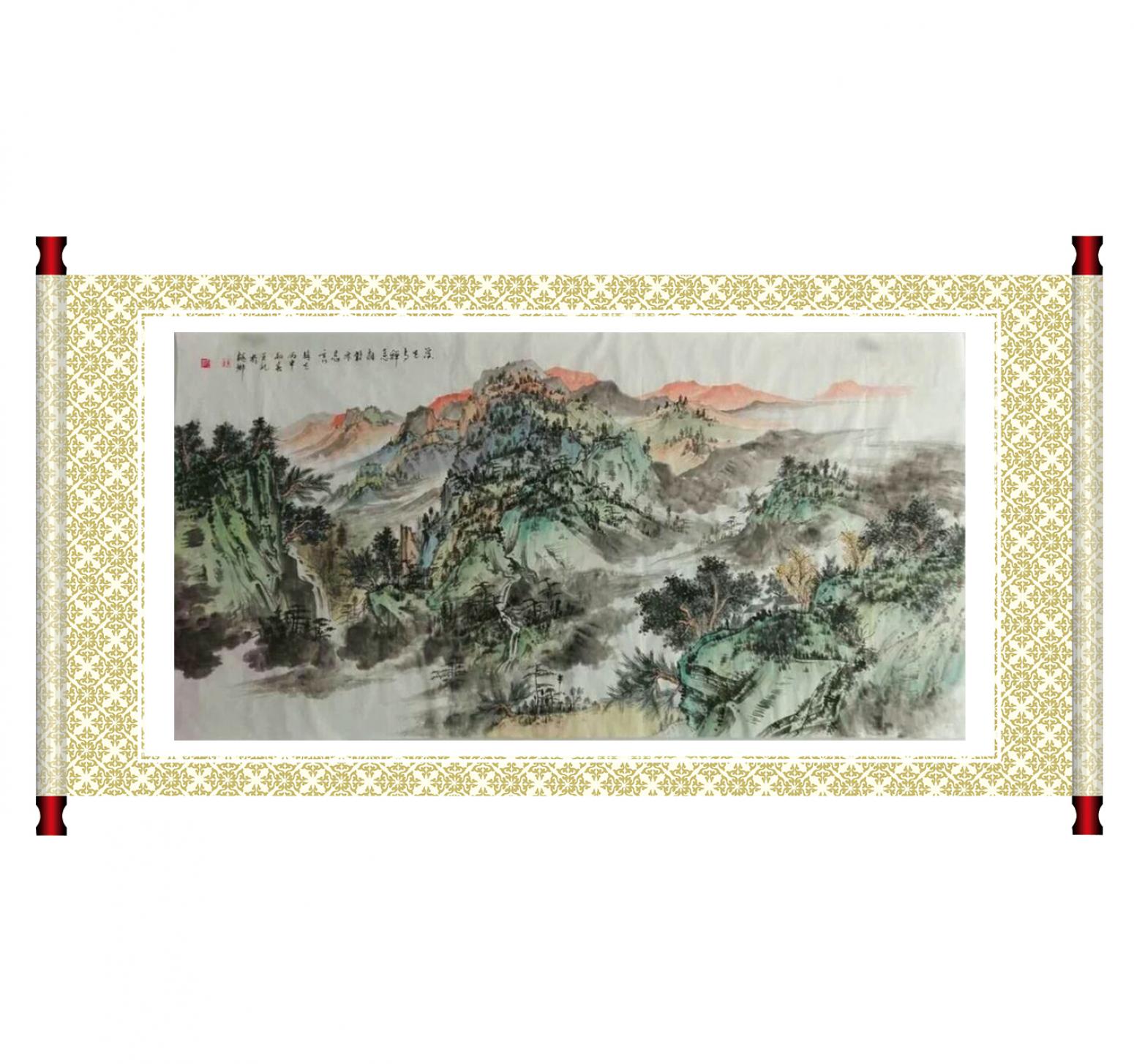 陳亞龍國(guó)畫作品《【山水7】作者陳亞龍》【圖1】
