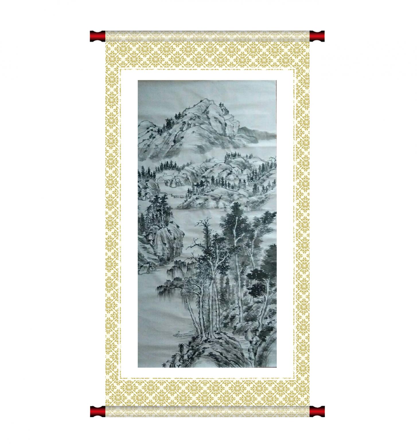 陳亞龍國畫作品《【山水8】作者陳亞龍》【圖1】