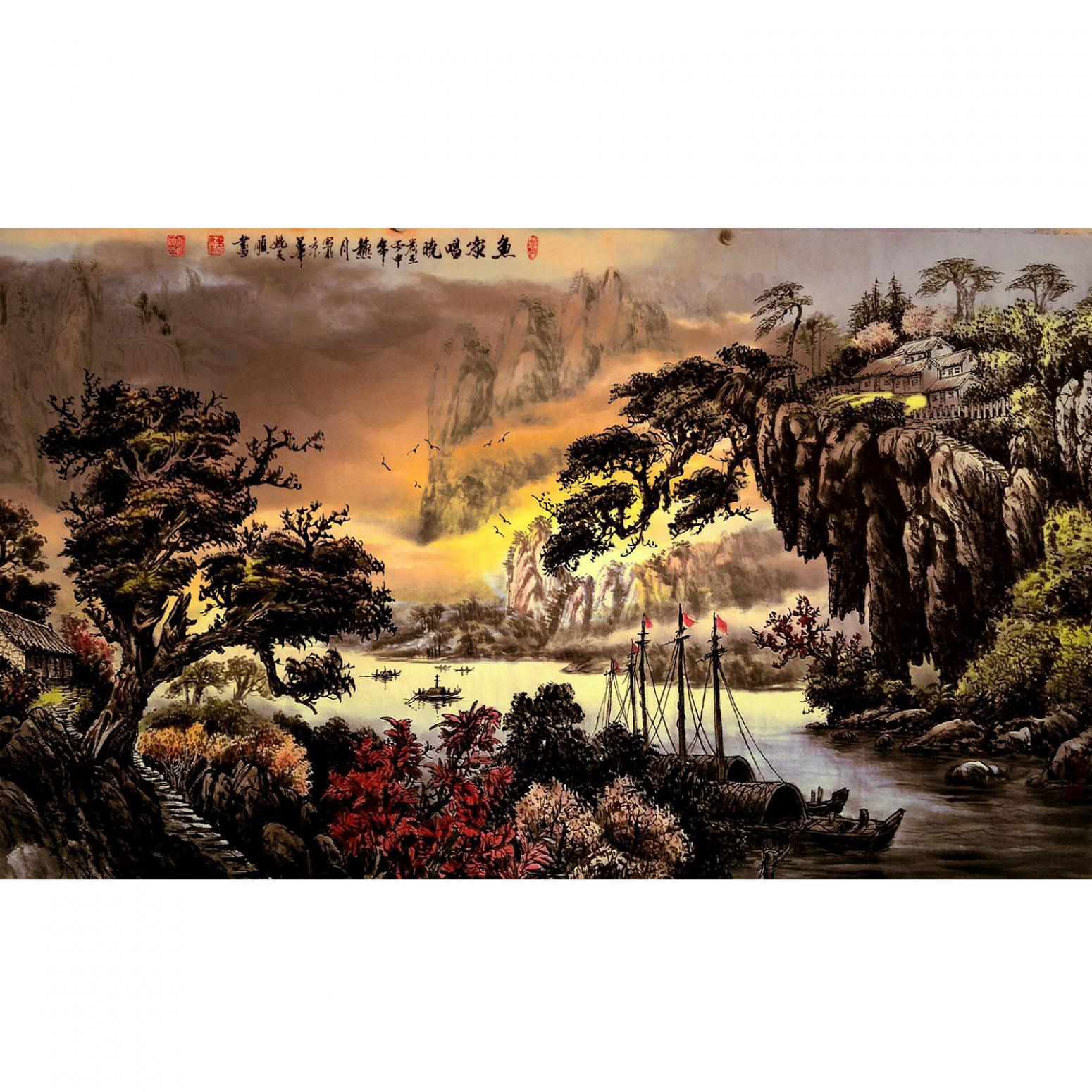 姚天順國(guó)畫(huà)作品《【山水美景】作者姚天順》