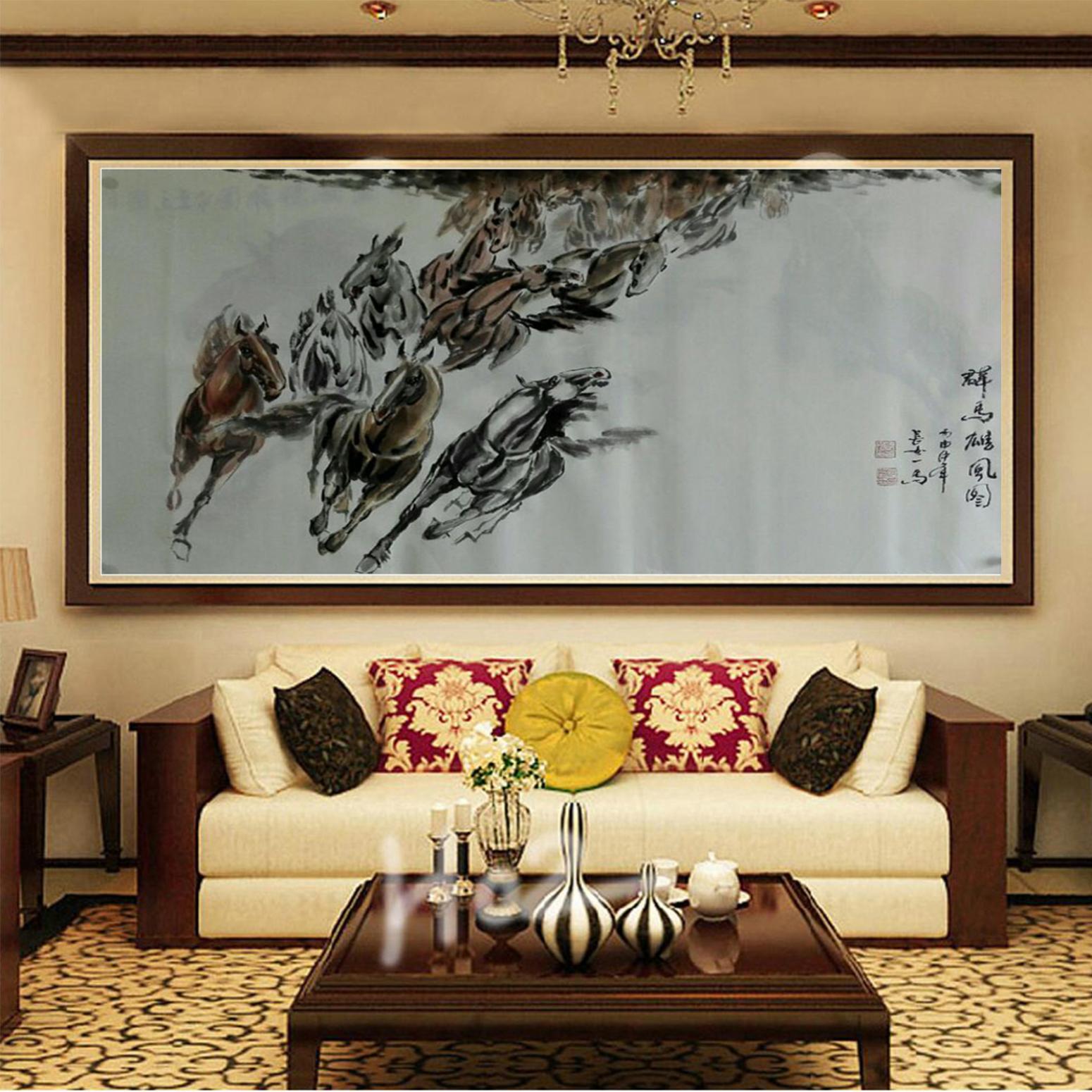 邵西安國畫作品《【群馬雄風(fēng)圖】作者邵西安》【圖3】