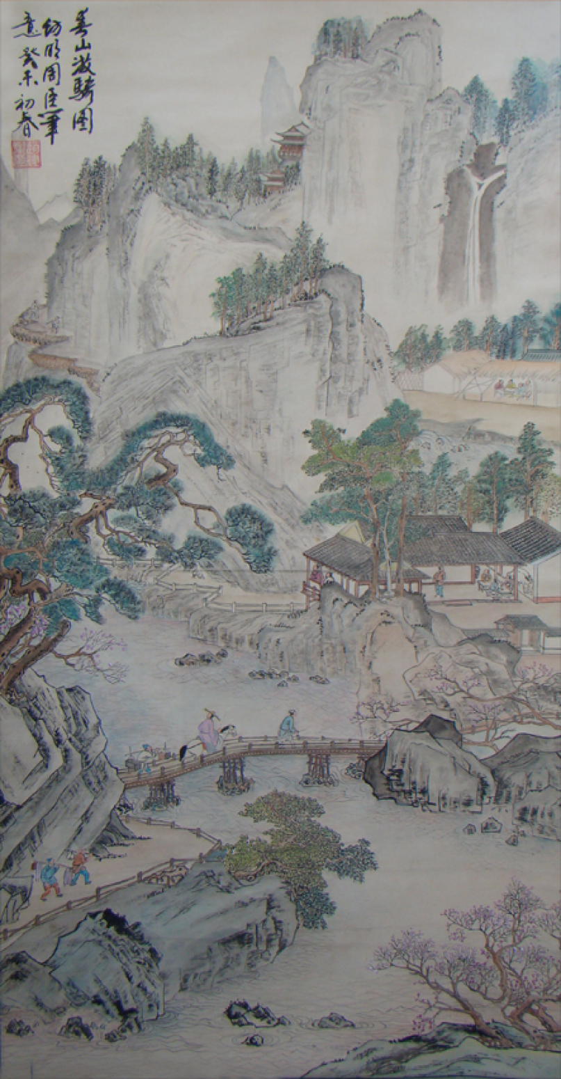 趙建樂國畫作品《【春山游騎圖】作者趙建樂》【圖0】