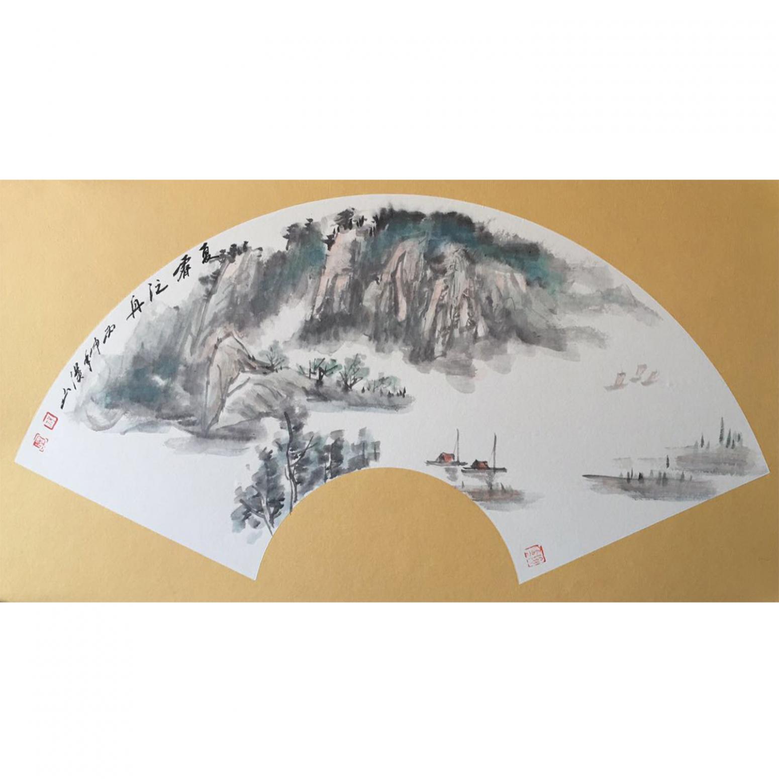 祝漢山國(guó)畫(huà)作品《【山水3】作者祝漢山》