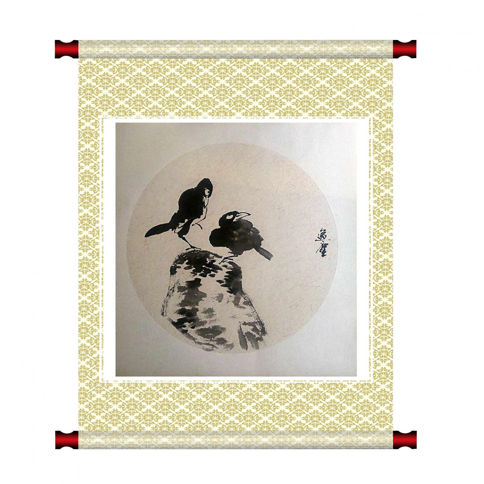 高勇利國畫作品《【石立】作者高勇利》【圖1】