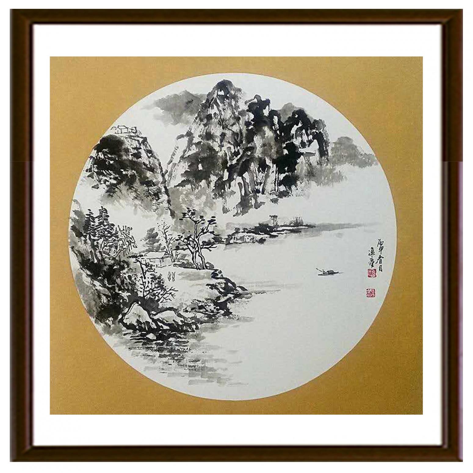 高勇利國(guó)畫作品《【泛舟】作者高勇利》【圖2】