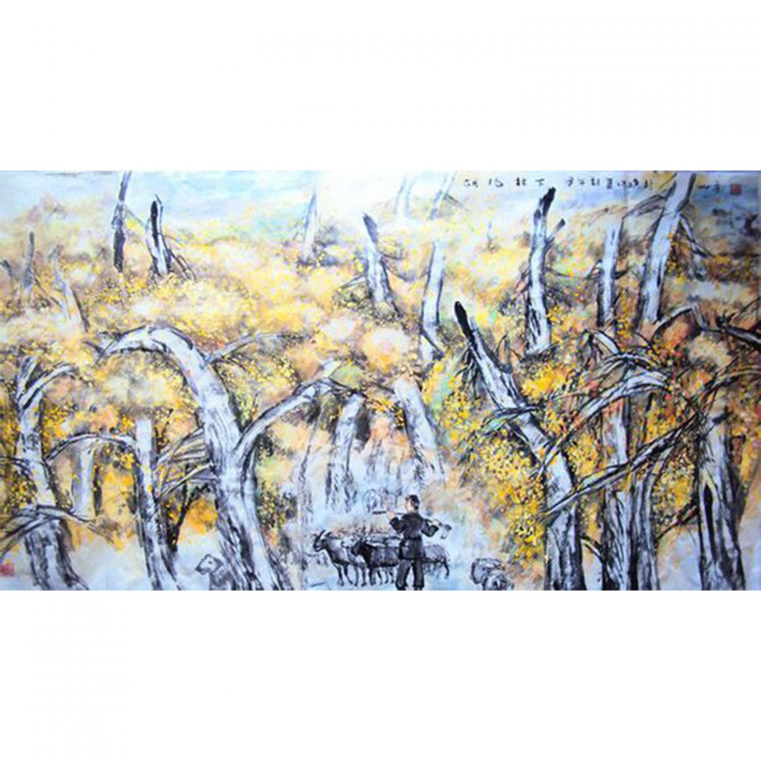 李沛泰國畫作品《【駱駝】作者李沛泰》