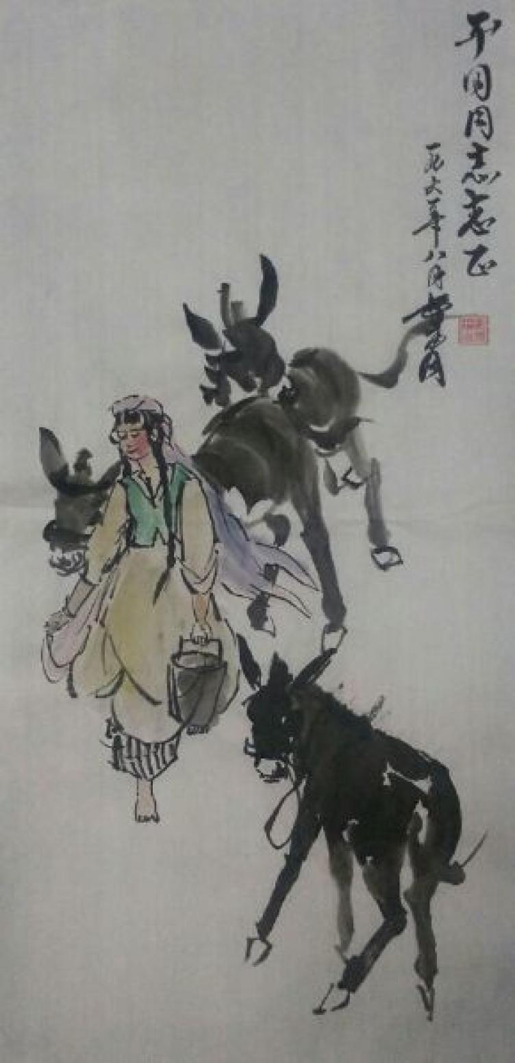 吳俊彬國(guó)畫作品《【牧牛圖4】作者吳俊彬》【圖0】