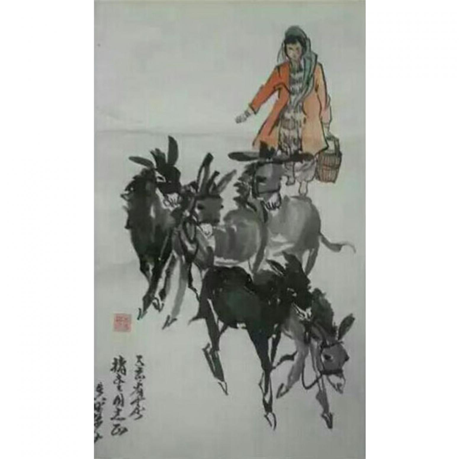 吳俊彬國(guó)畫(huà)作品《【牧牛圖5】作者吳俊彬》