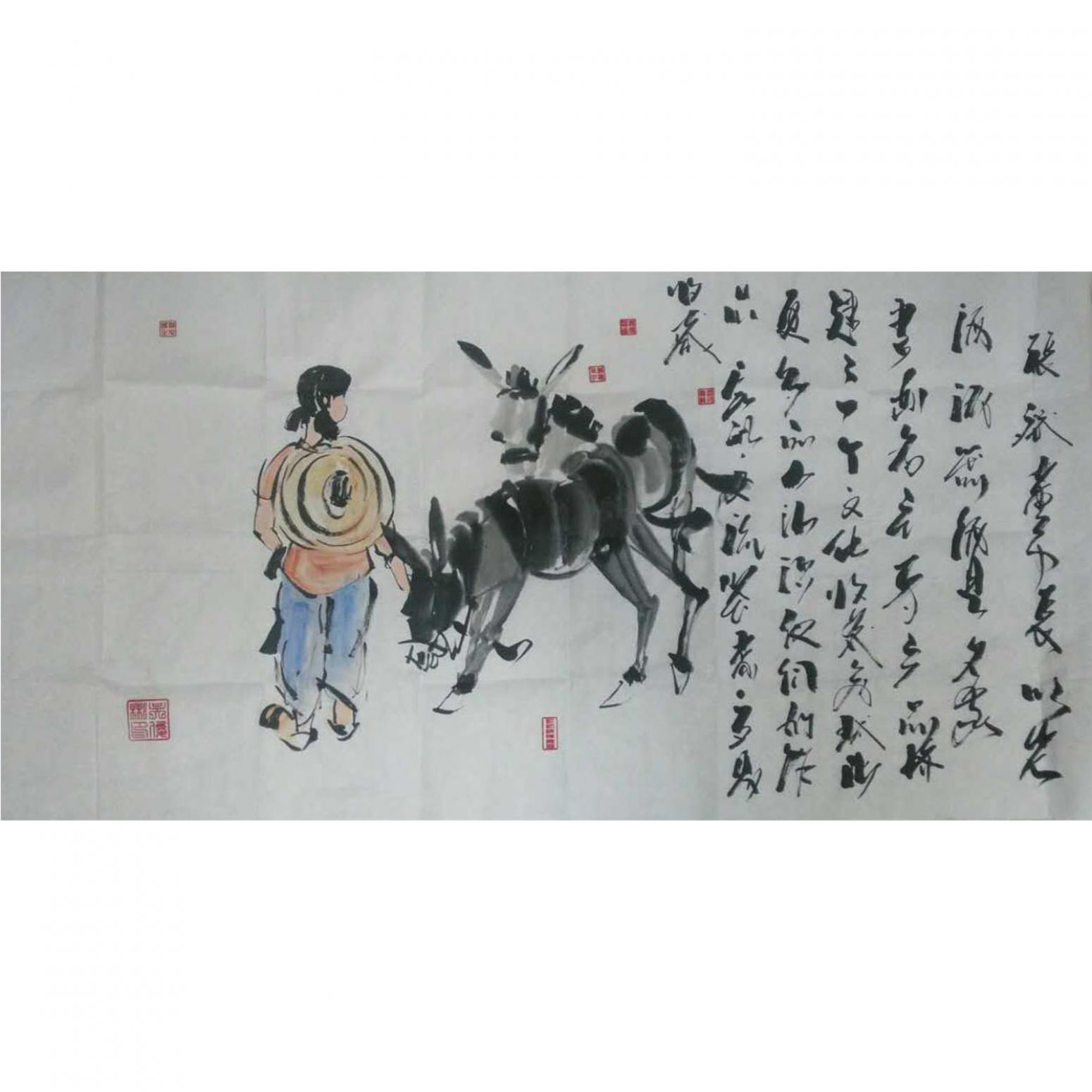 吳俊彬國畫作品《【牧牛圖7】作者吳俊彬》