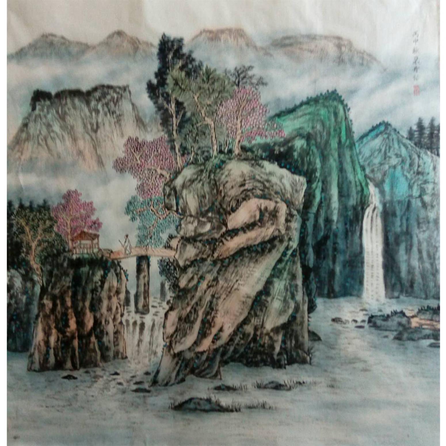 墨丹國畫作品《【仙靈之境】作者墨丹》