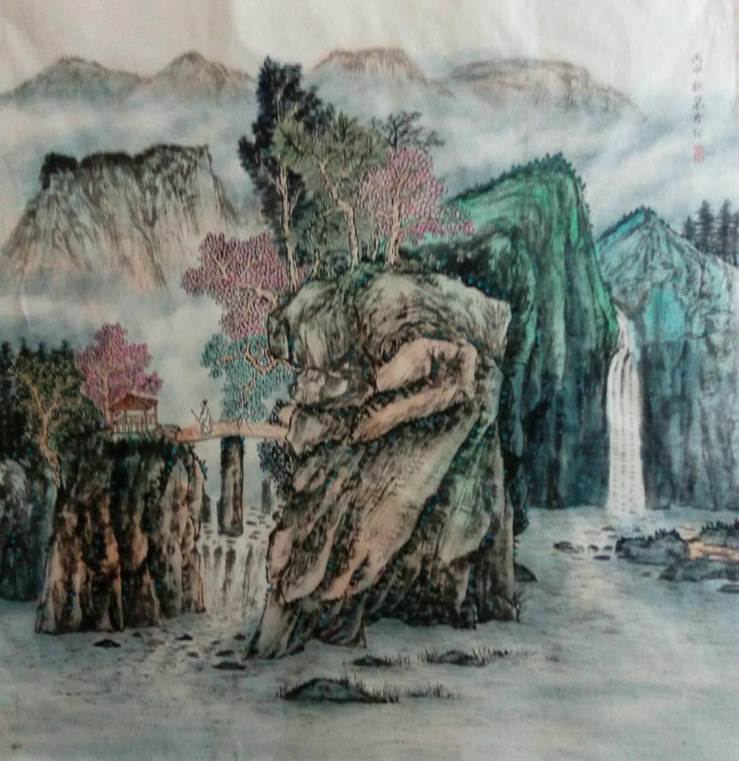 墨丹國畫作品《【仙靈之境】作者墨丹》【圖0】