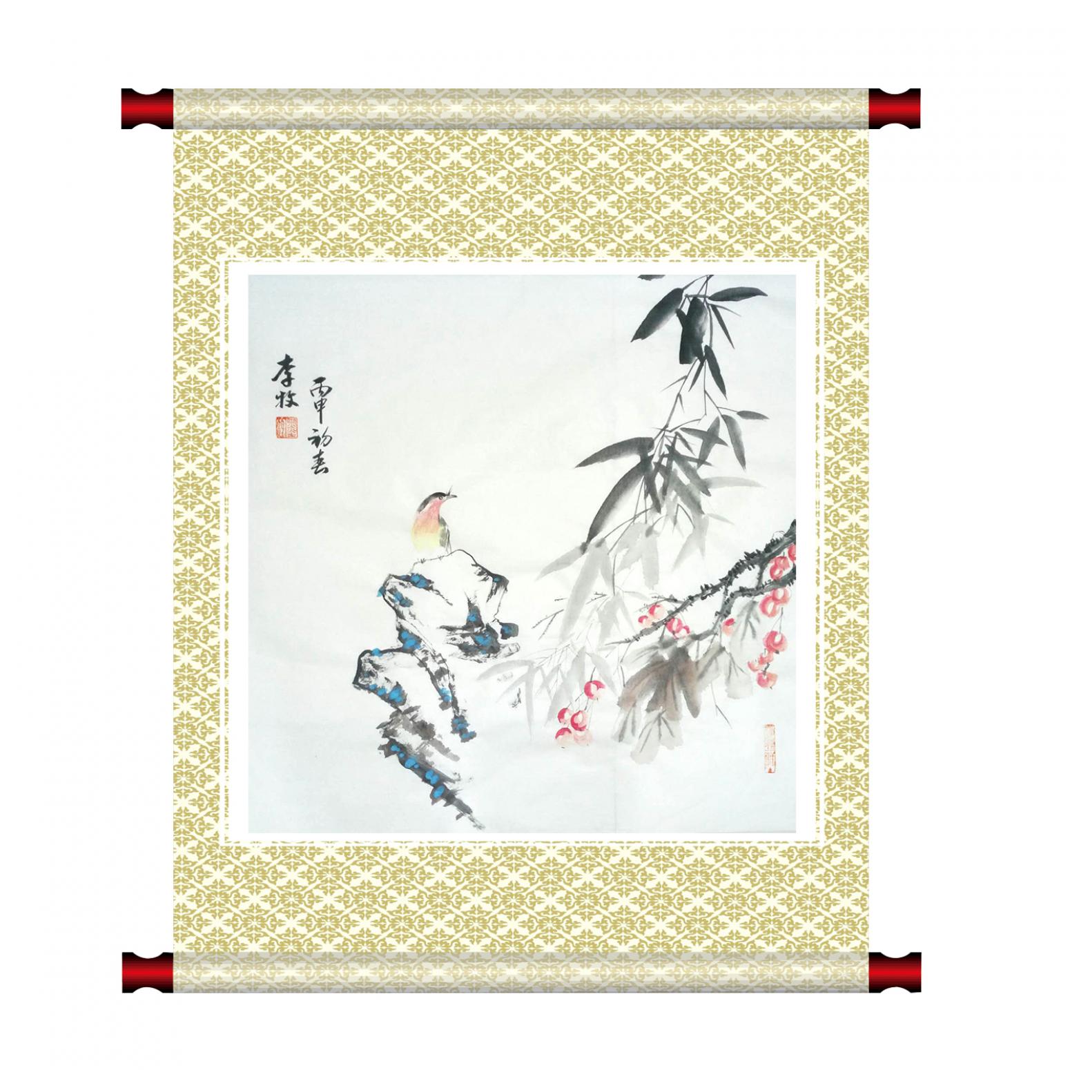 李牧國畫作品《【凝神】作者李牧》【圖1】