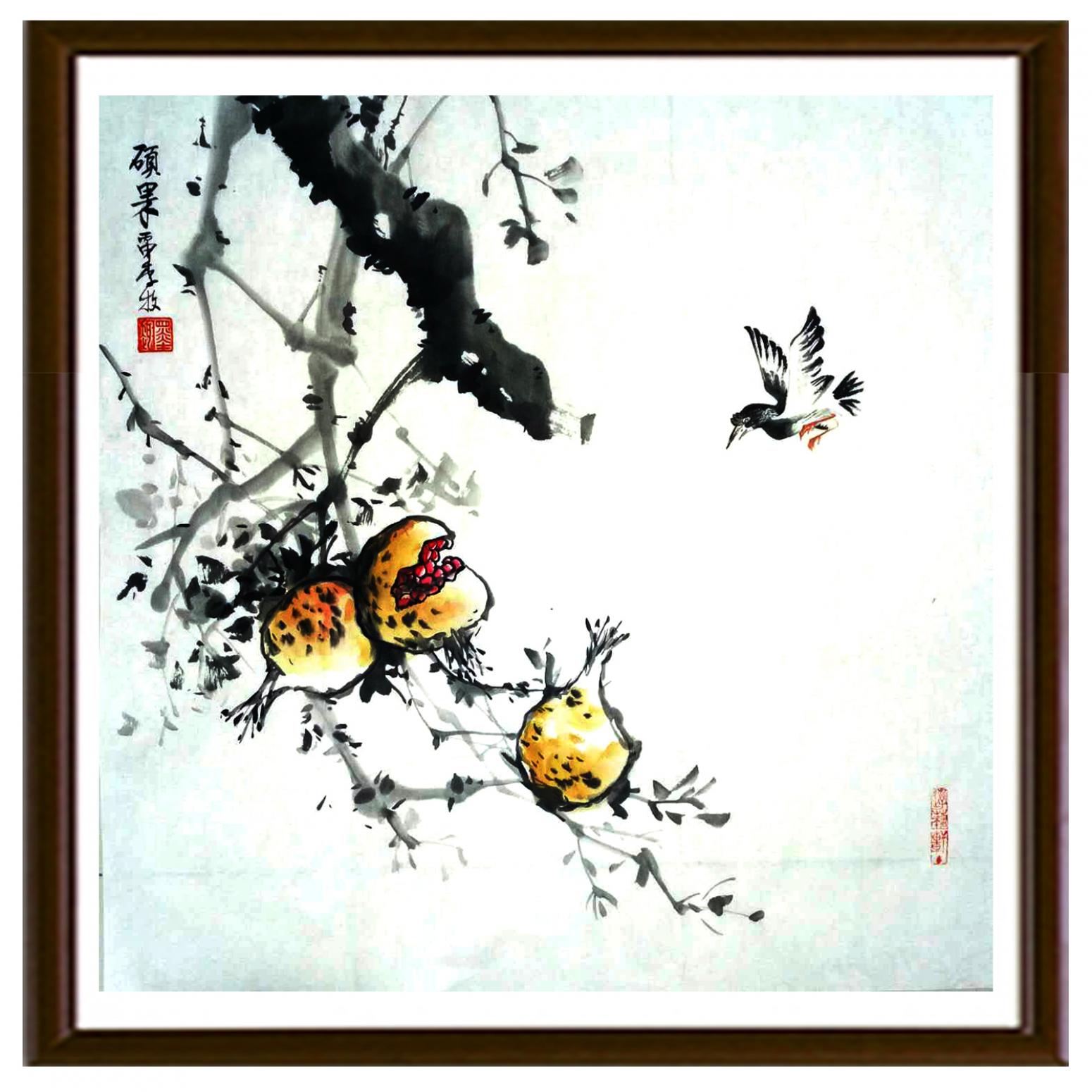 李牧國畫作品《【碩果】作者李牧》【圖2】