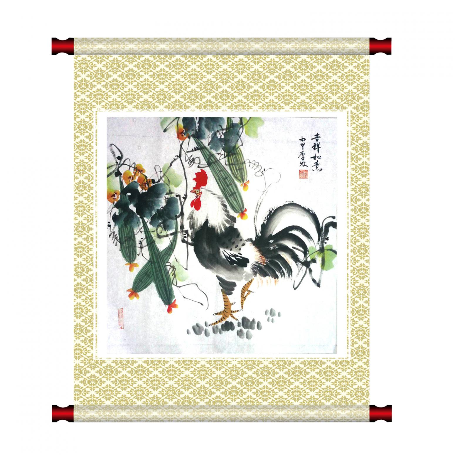 李牧國畫作品《【吉祥如意】作者李牧》【圖1】