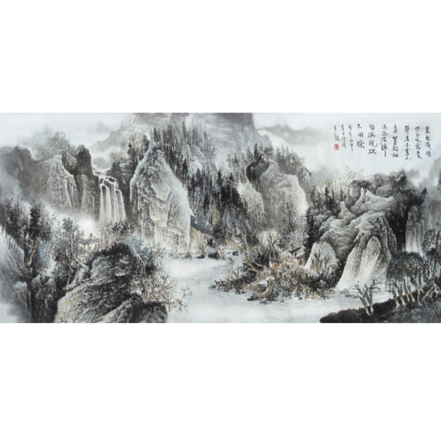 王洪祥國畫作品《【山水8】作者王洪祥》