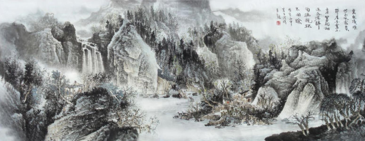 王洪祥國畫作品《【山水8】作者王洪祥》【圖0】