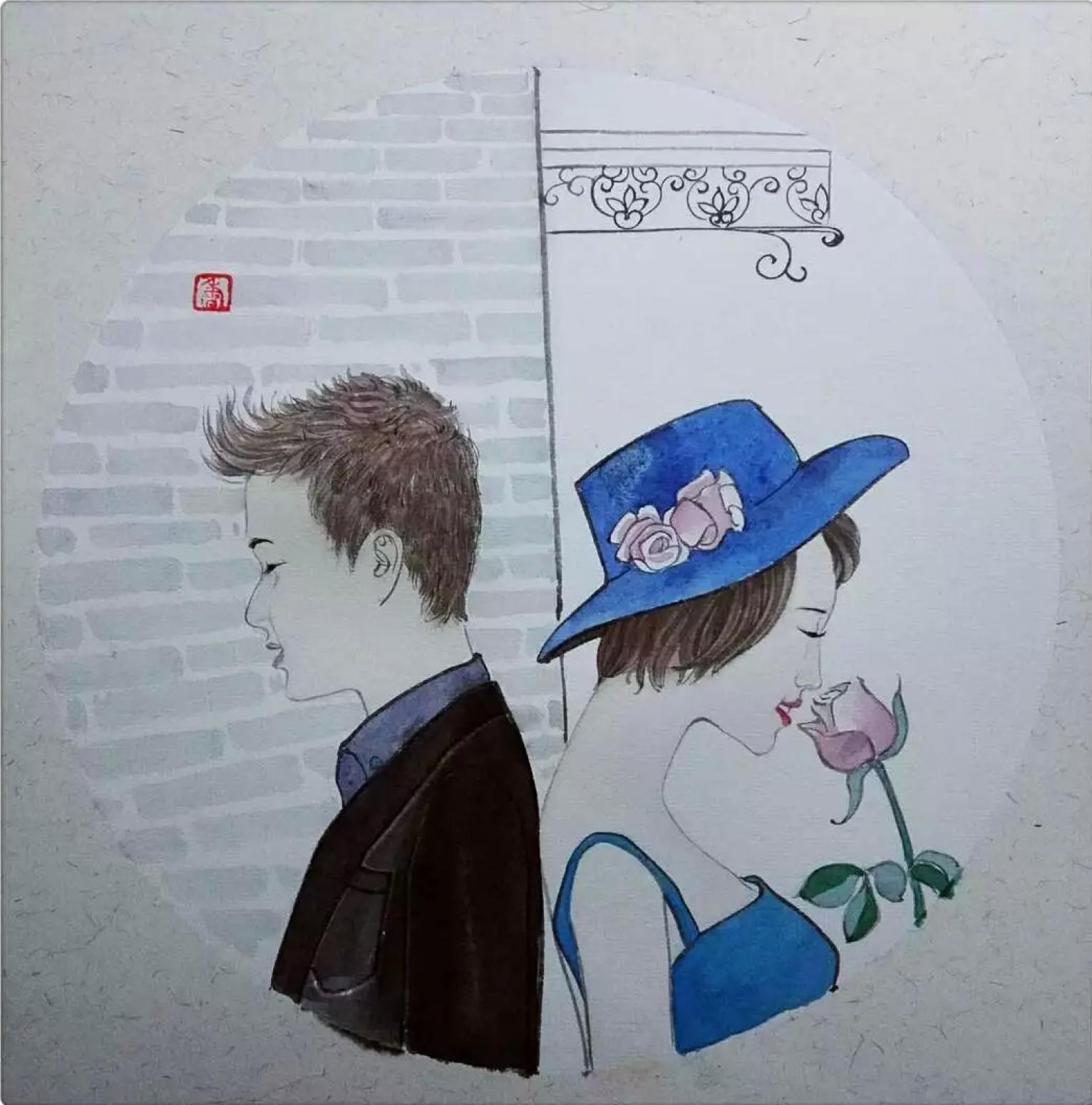 劉曉寧國畫作品《【工筆人物定制】作者劉曉寧》
