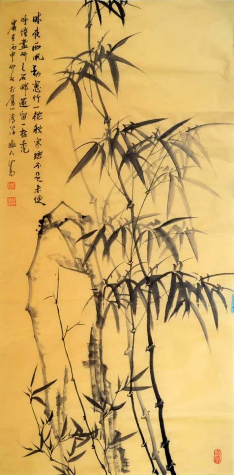 蘇進春國畫作品《【竹葉青】作者蘇進春》【圖0】