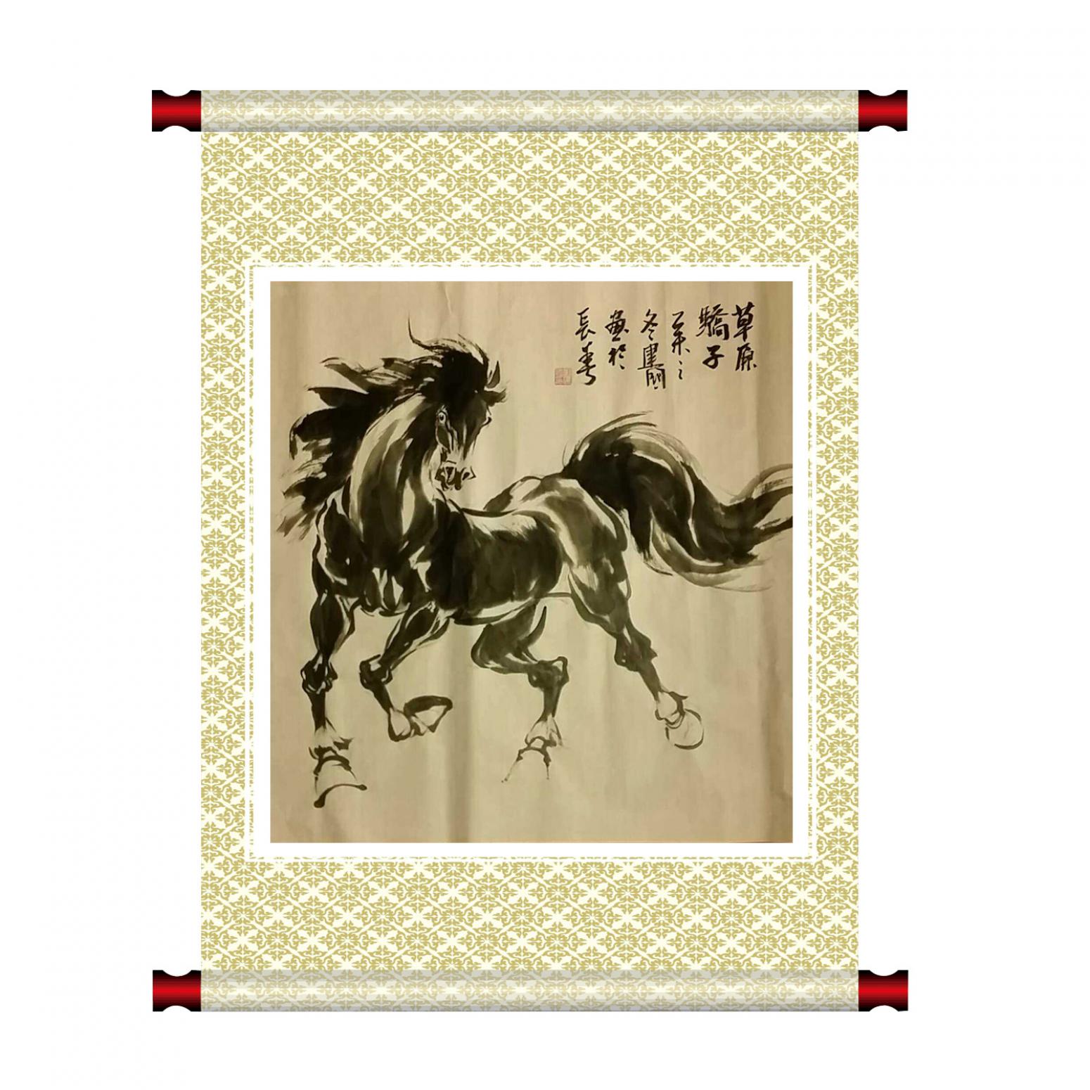 劉建國國畫作品《【草原驕子】作者劉建國》【圖1】