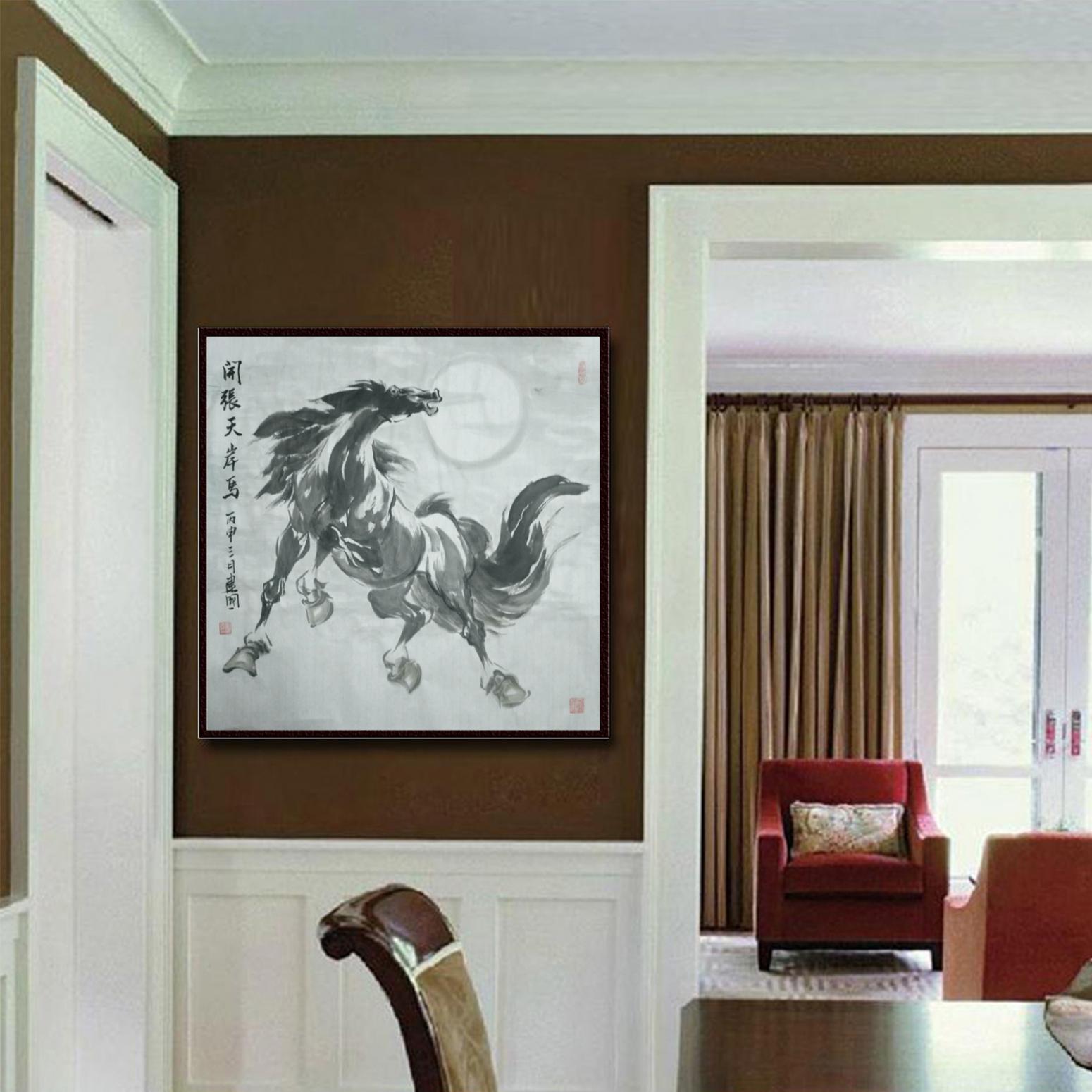 劉建國國畫作品《【開張?zhí)彀恶R】作者劉建國》【圖3】