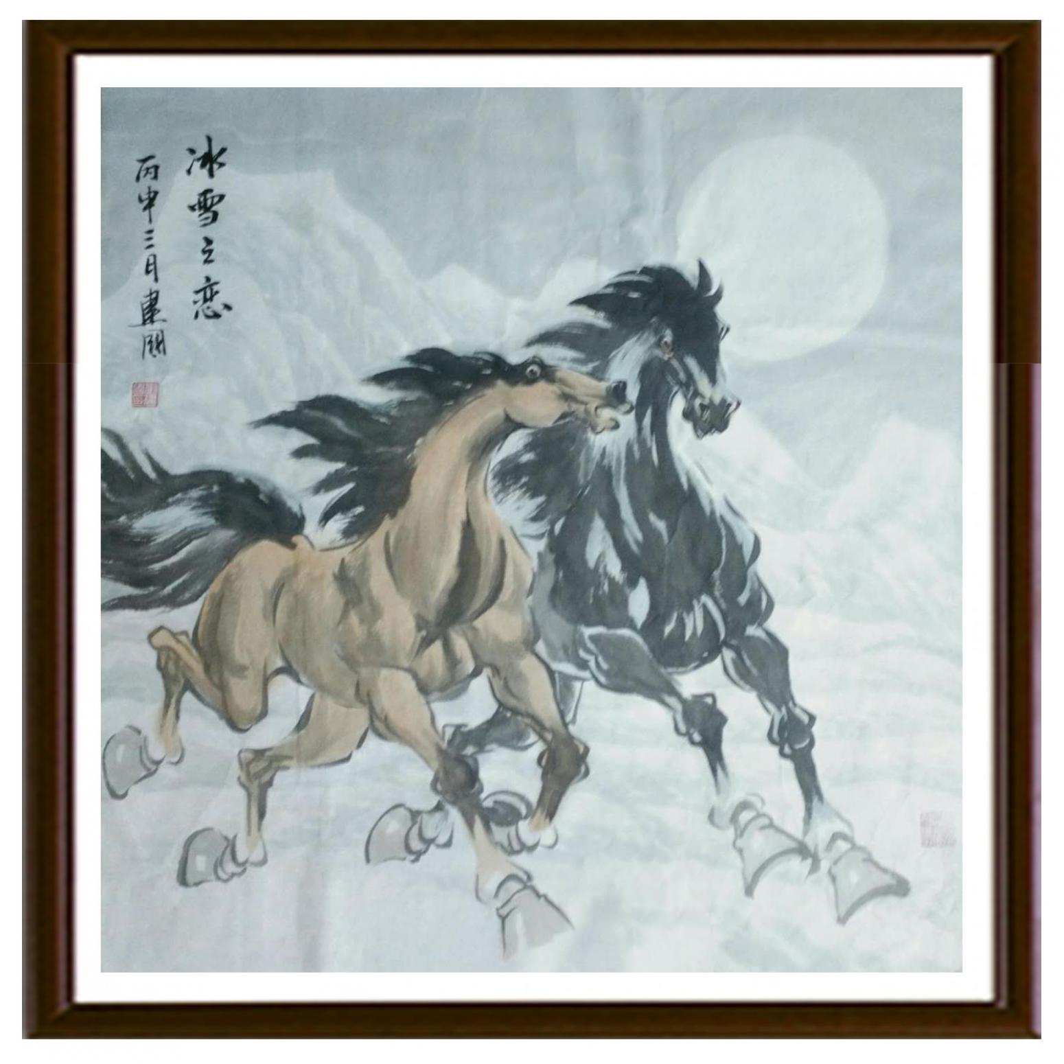 劉建國國畫作品《【冰雪之戀】作者劉建國》【圖2】