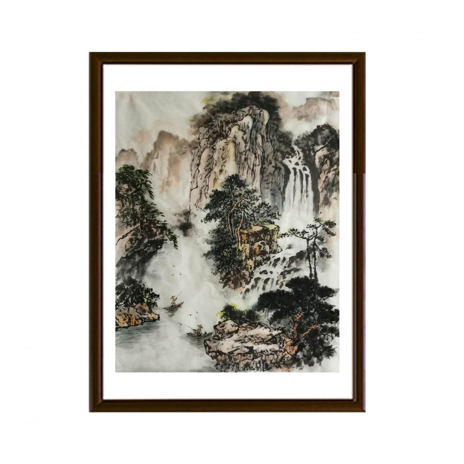 劉燃國畫作品《【險(xiǎn)地泛舟】作者劉燃》【圖2】