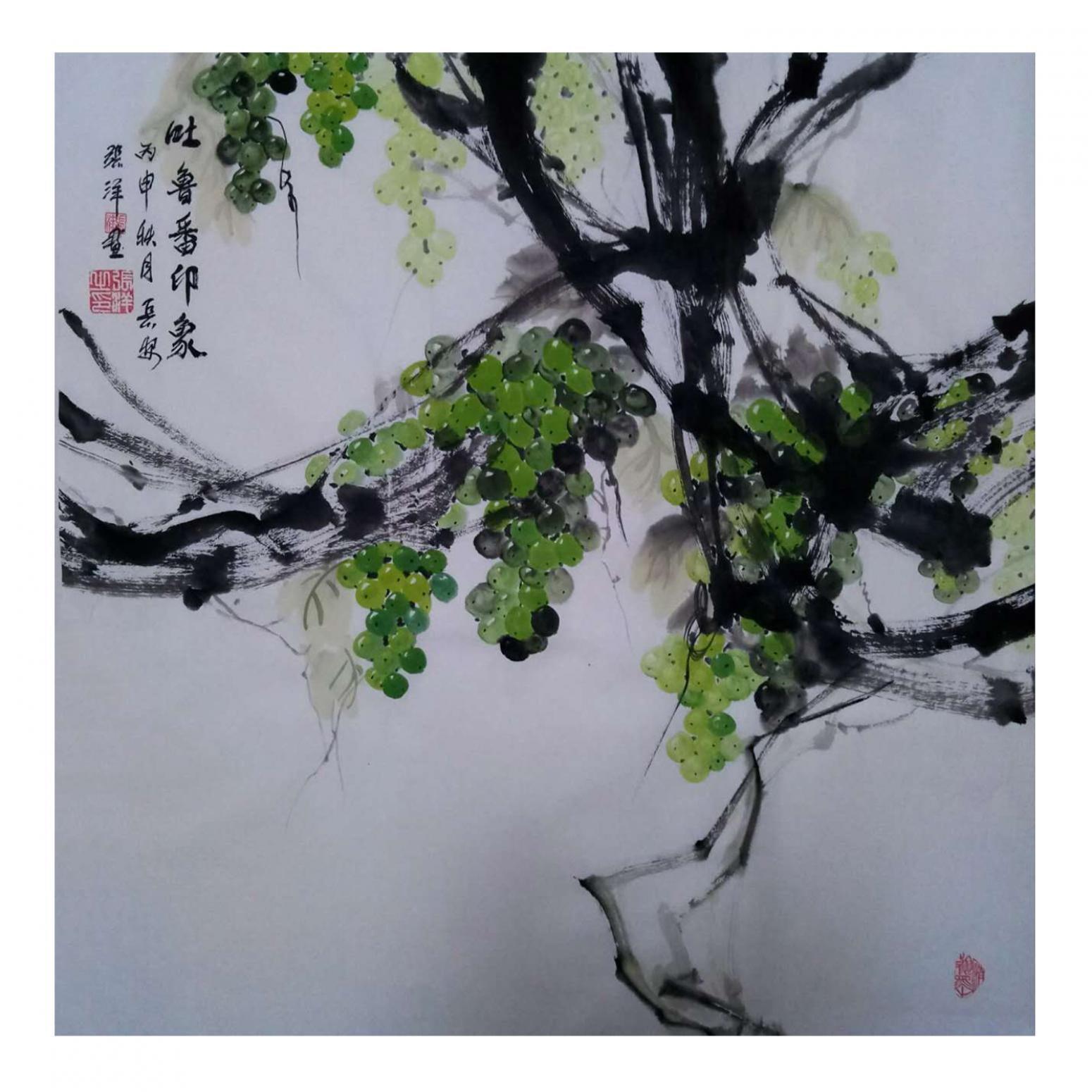 張洋國畫作品《【吐魯番印象】作者張洋》