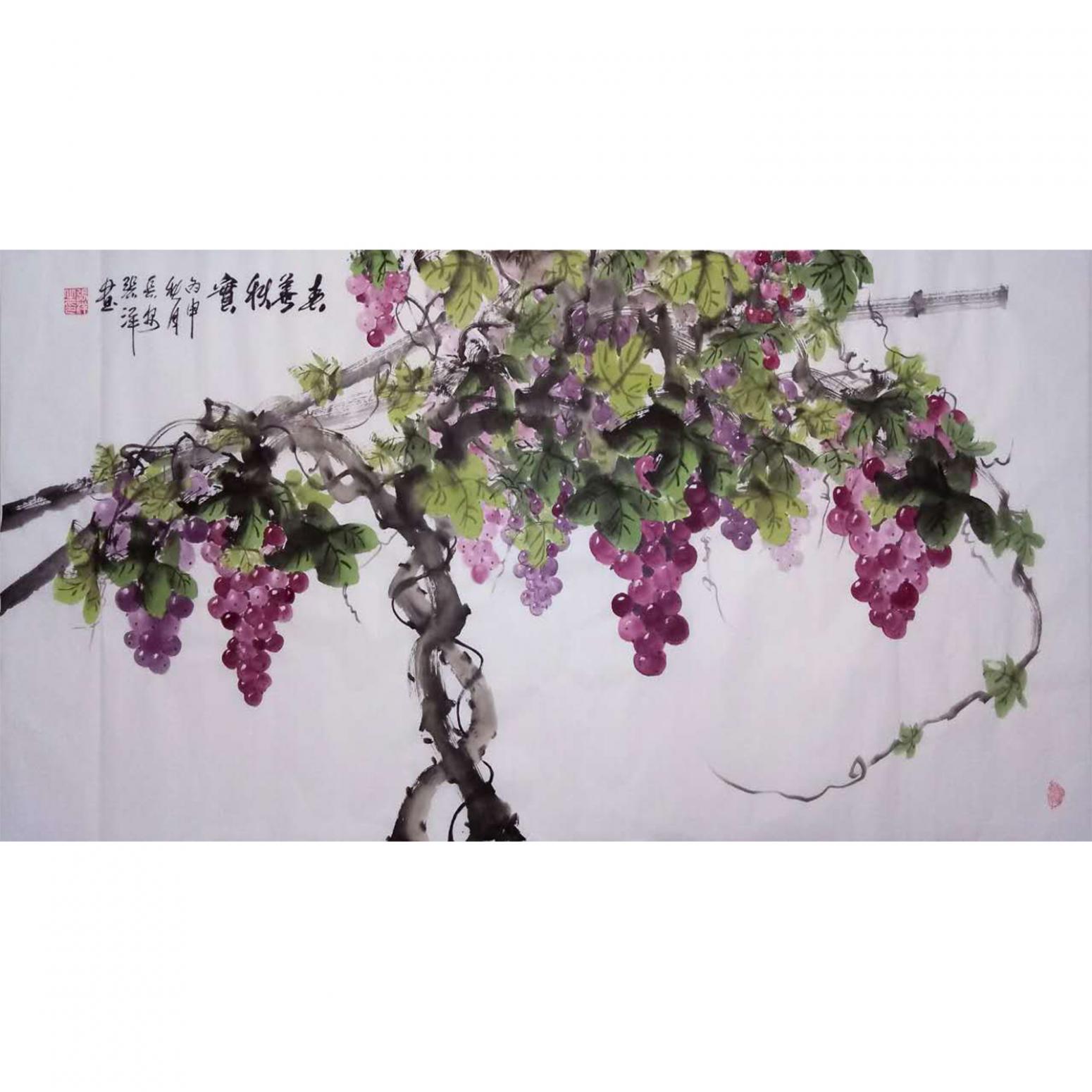 張洋國畫作品《【春華秋實(shí)】作者張洋》