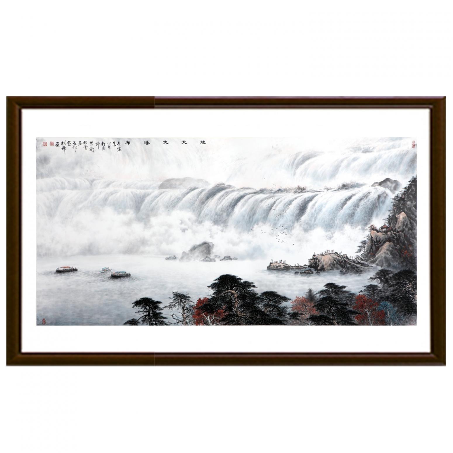 羅樹(shù)輝國(guó)畫(huà)作品《【德天大瀑布】》【圖2】