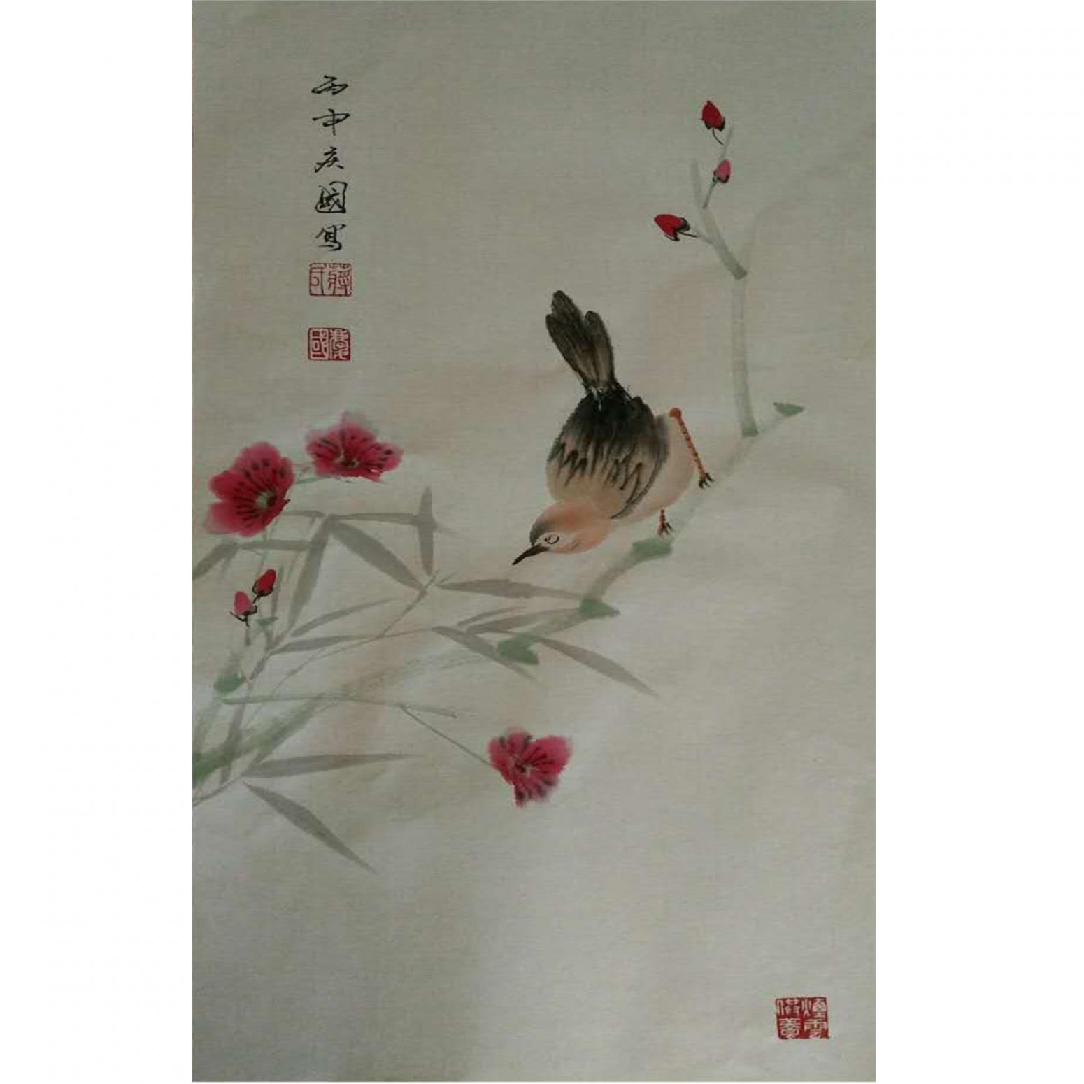 蔣慶國國畫作品《【花鳥4】作者蔣慶國》
