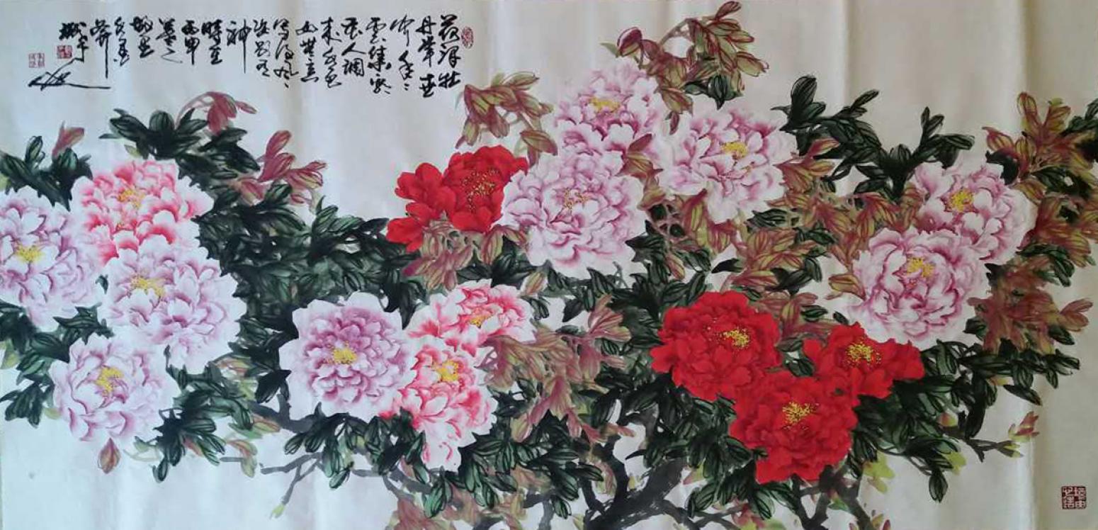 李朝國國畫作品《【花開富貴2】作者李朝國》【圖0】