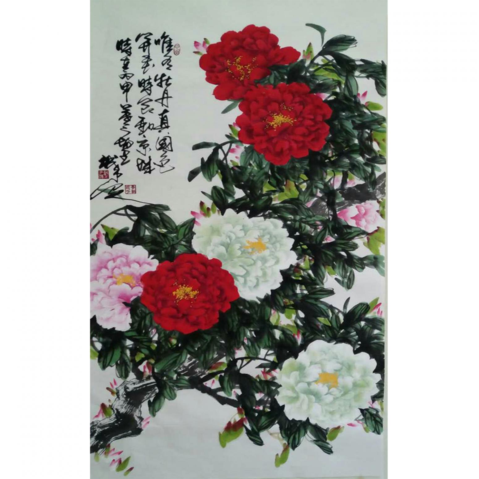 李朝國國畫作品《【花開富貴3】作者李朝國》